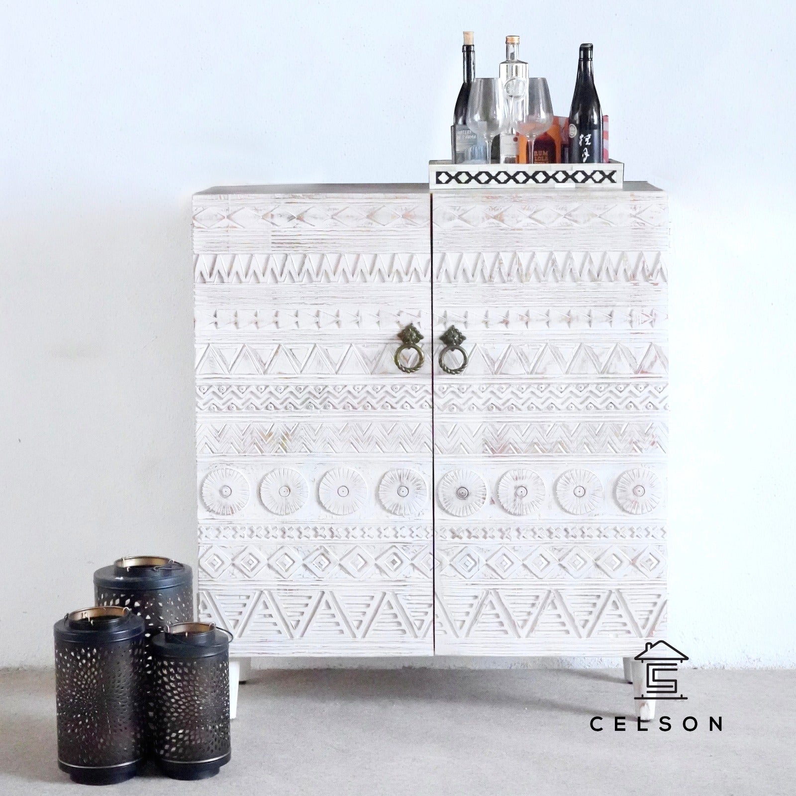 Zoe Wooden Bar Cabinet