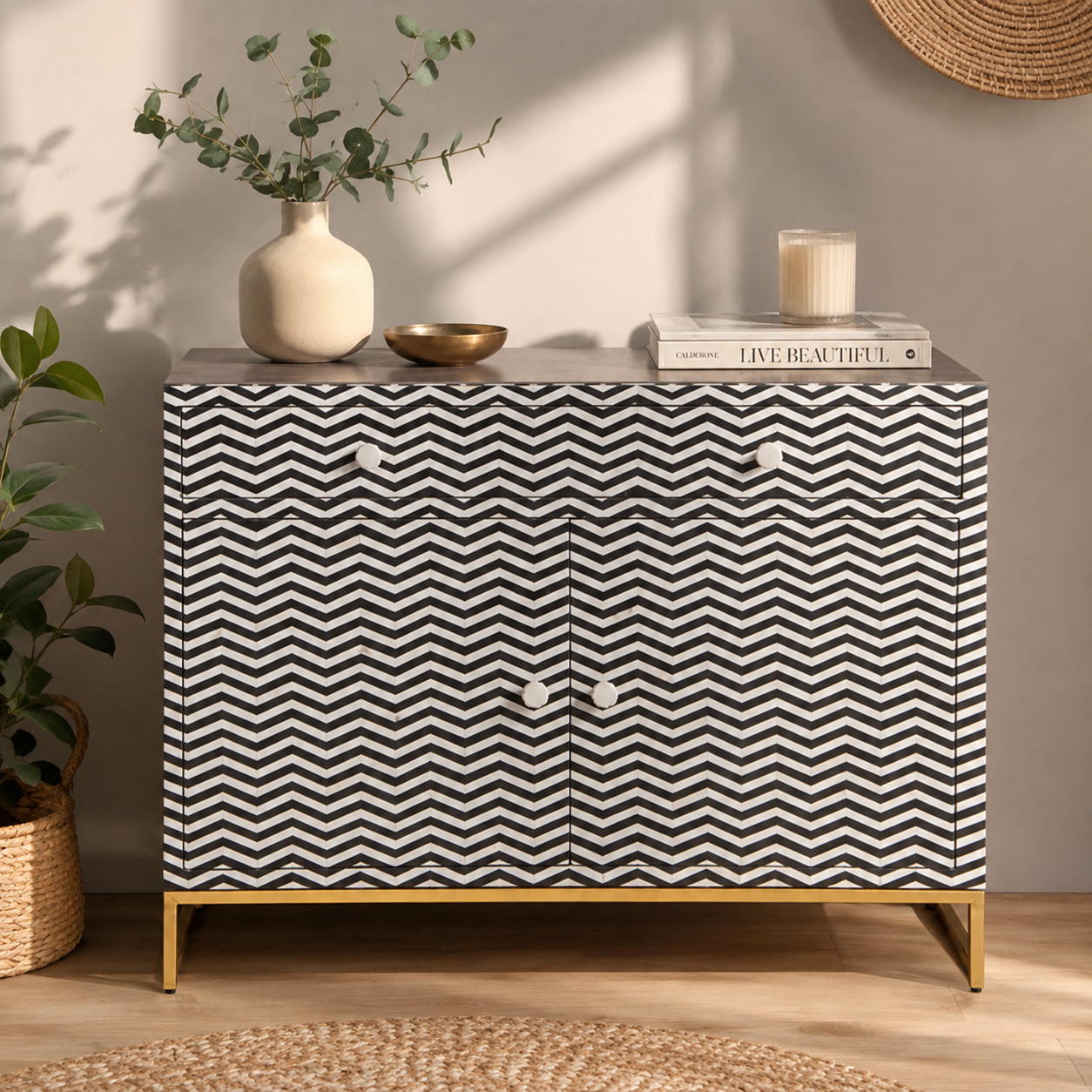 Theona Bone Inlay Chest