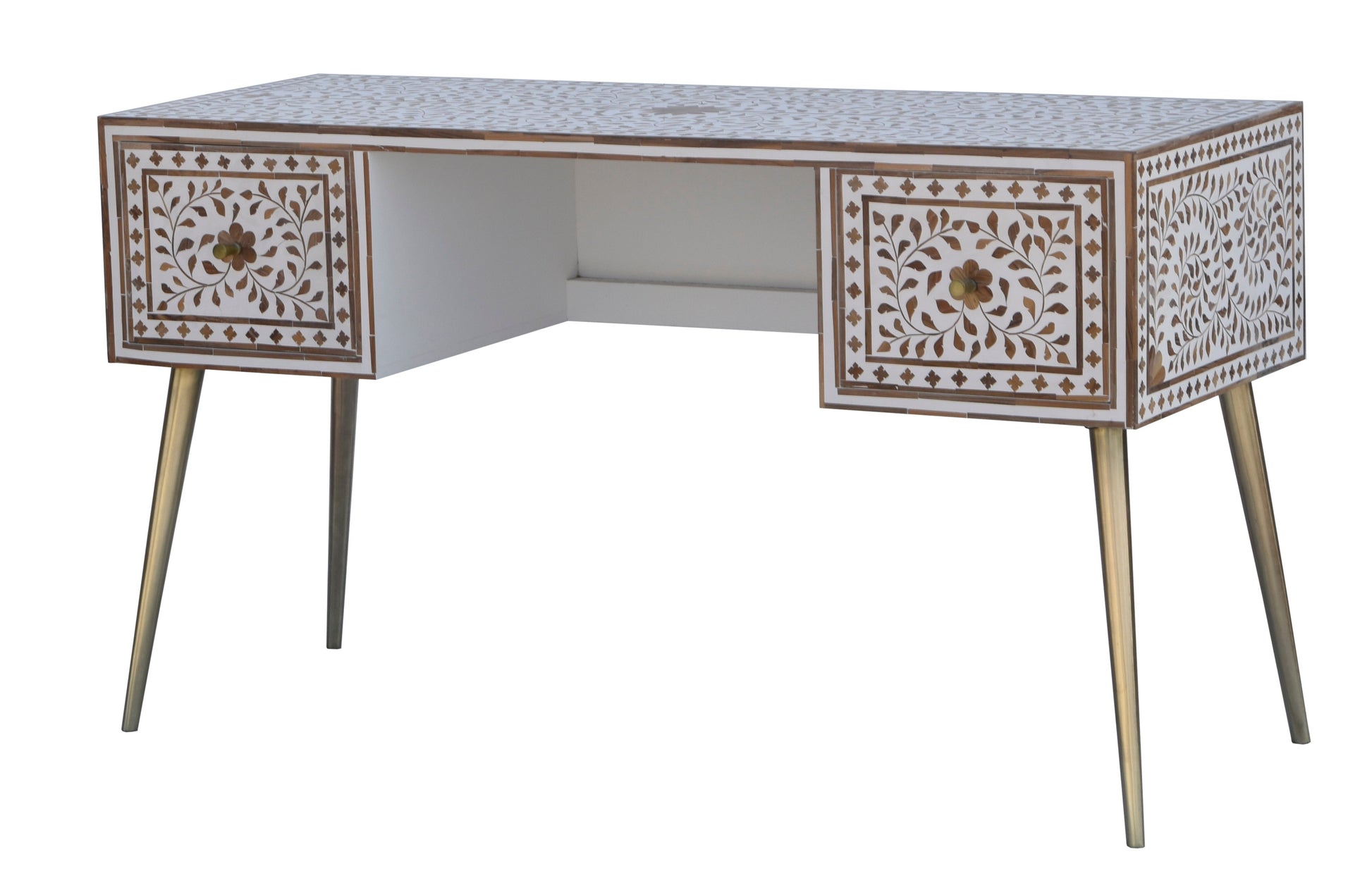 Avroah Hand Carved Wooden Study Table
