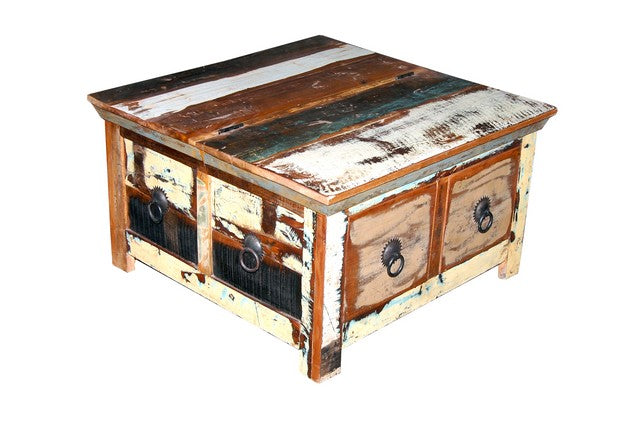 Daylan Wooden Carved Coffee Table