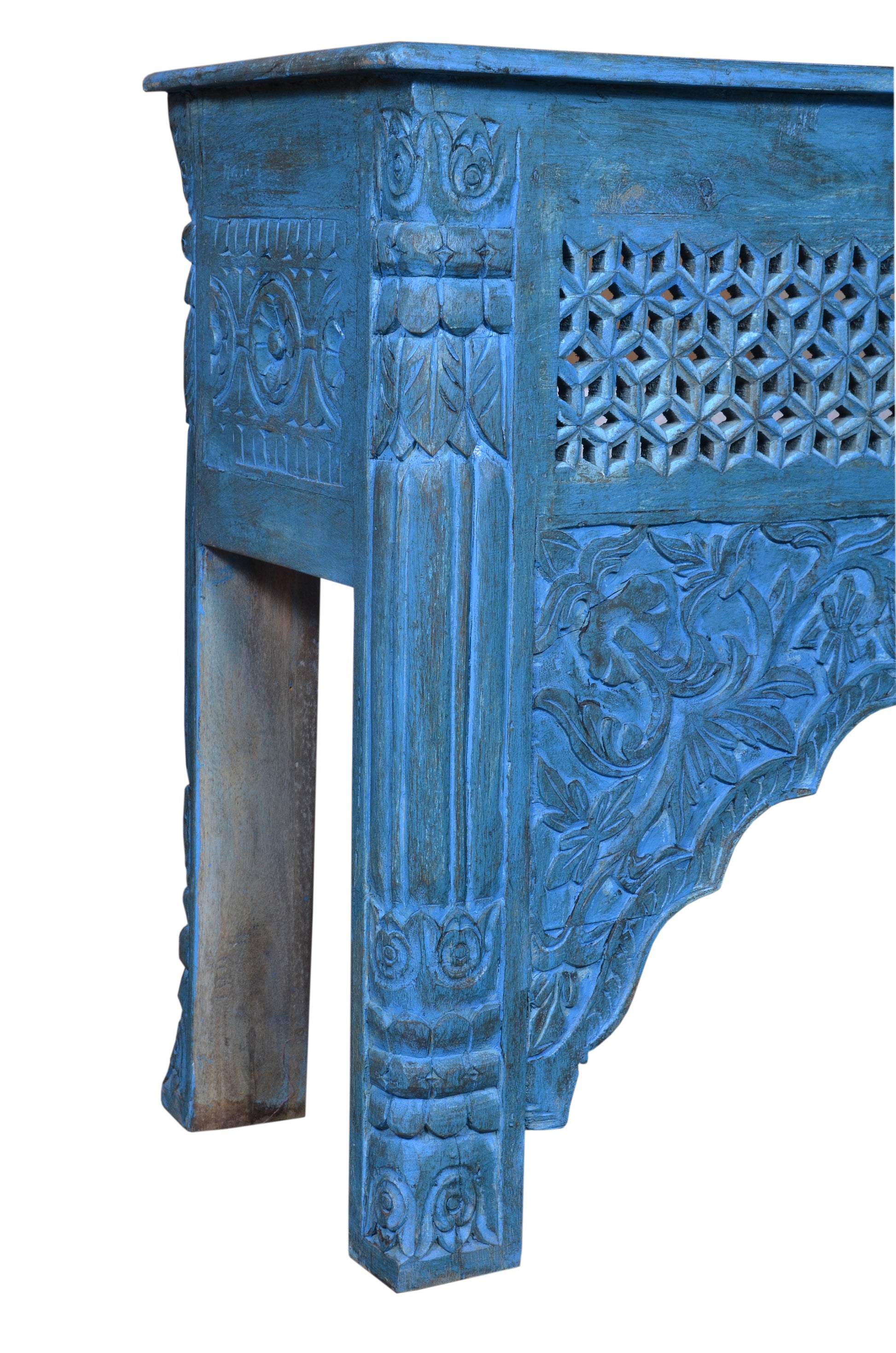 Royal Hand Carved Wooden Console Table