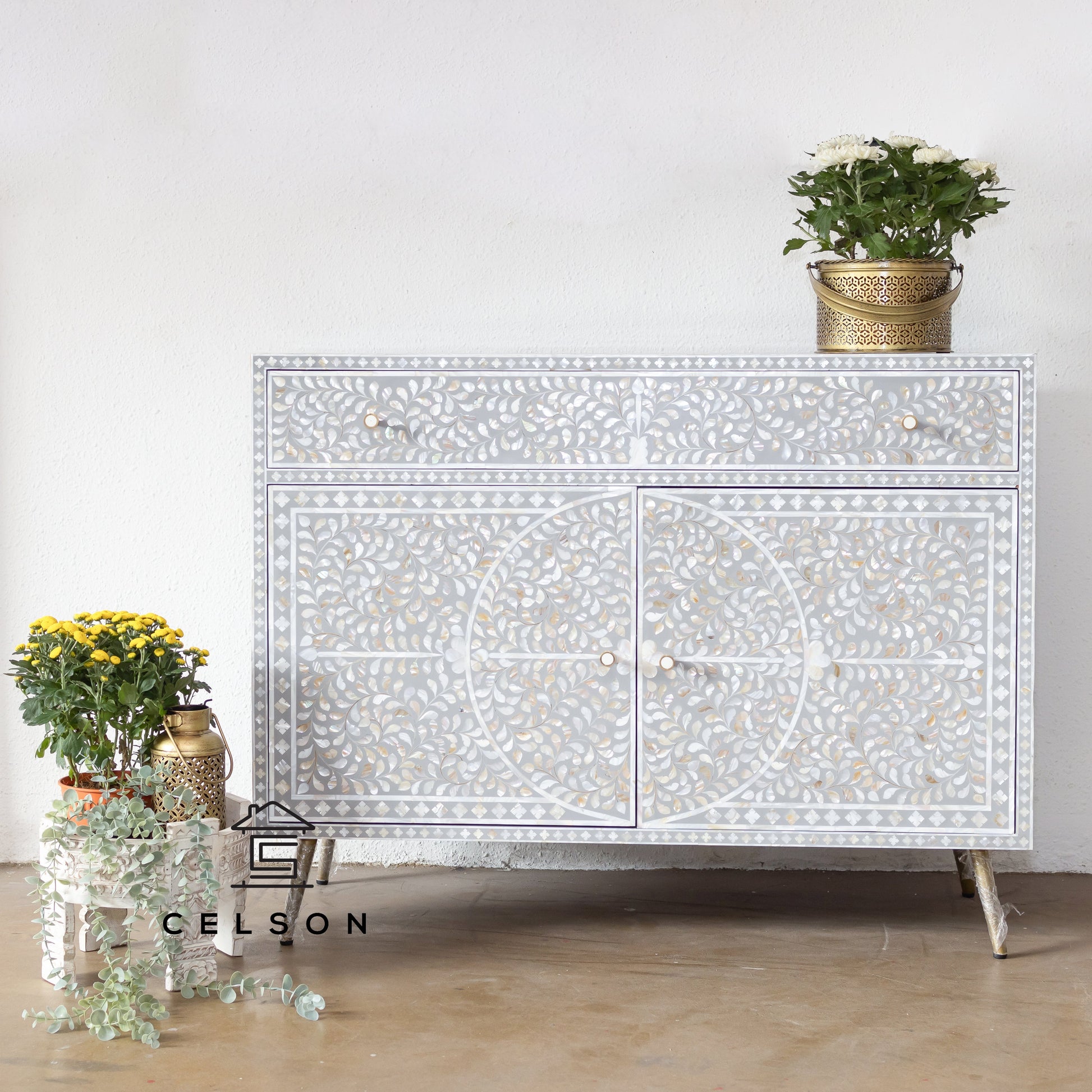Hari Mother of Pearl inlay Cabinet