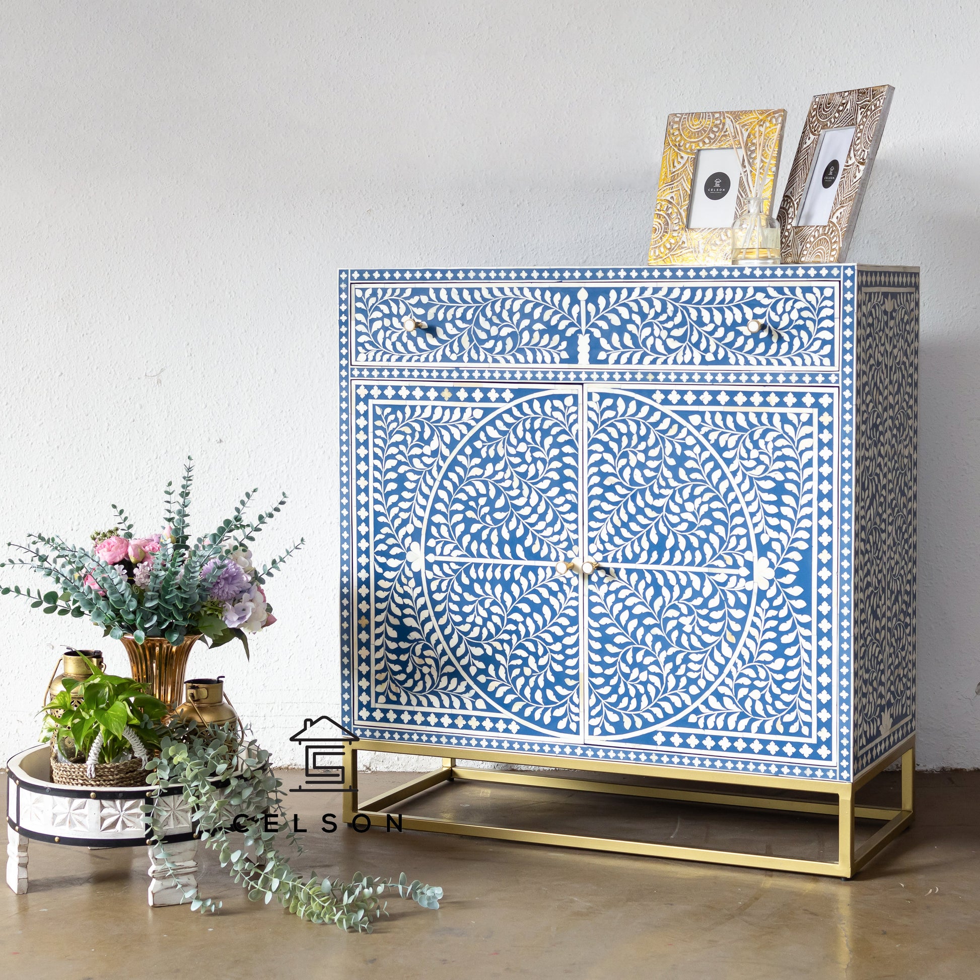 Rian Bone Inlay Chest of Drawer