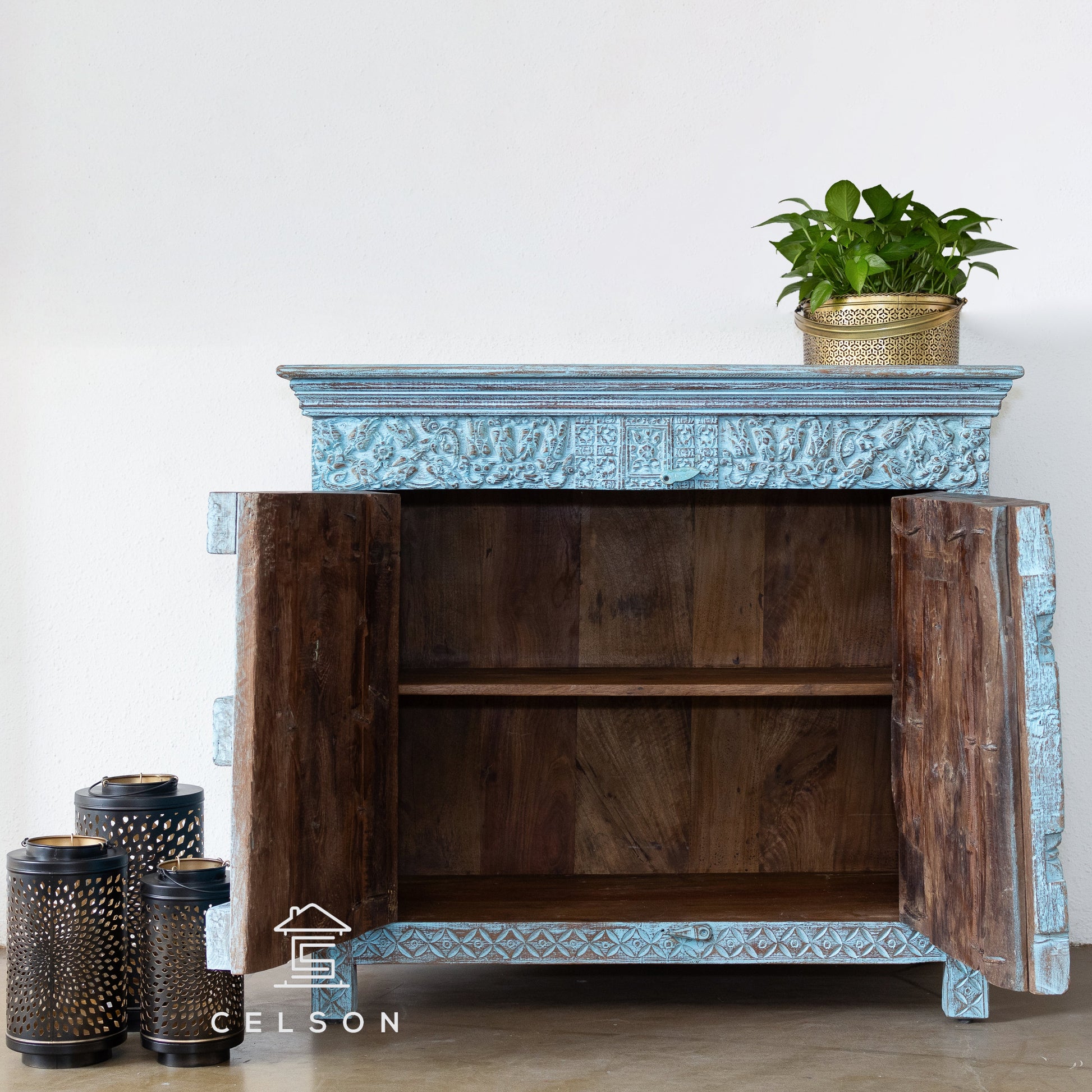 Sahiba Carved Wooden Chest