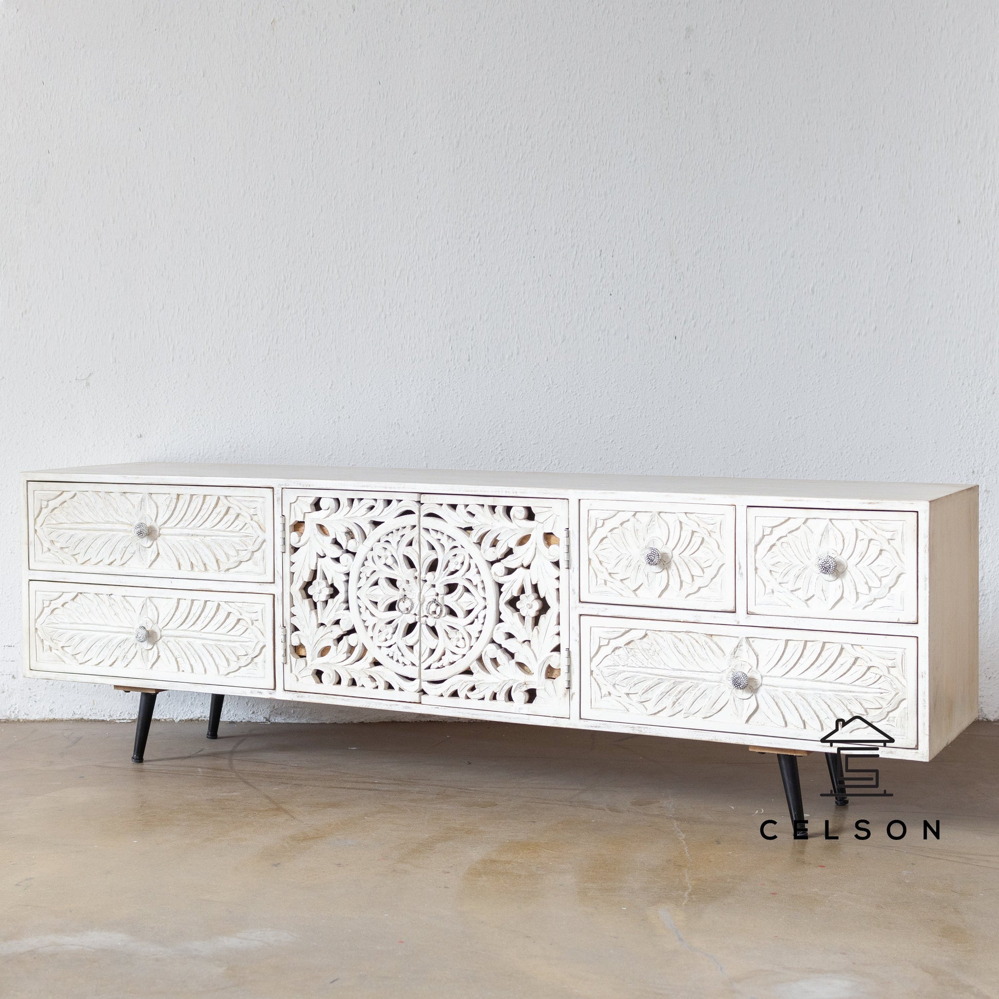 Garg Hand Carved wooden TV Cabinet
