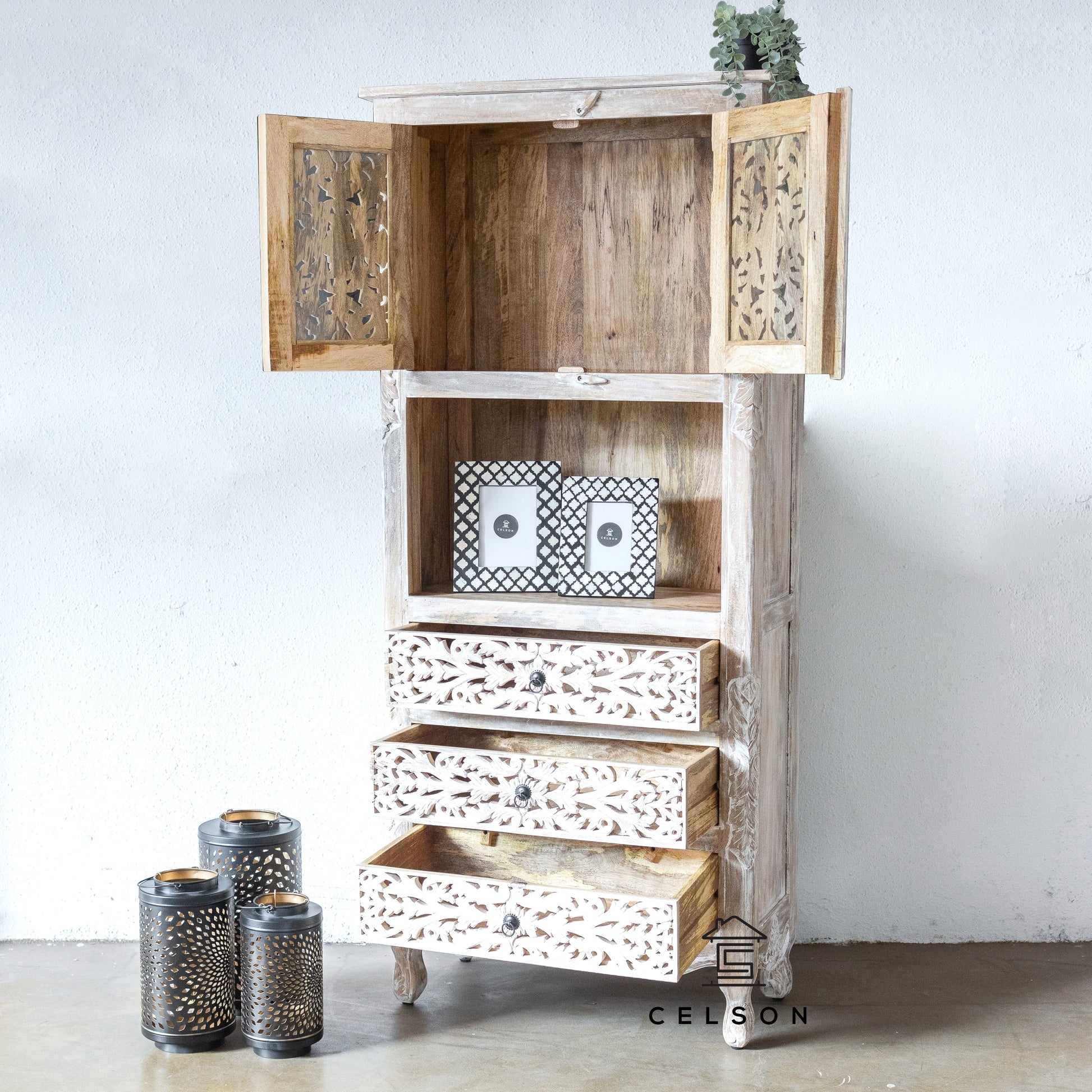 Amory Hand Carved Cabinet