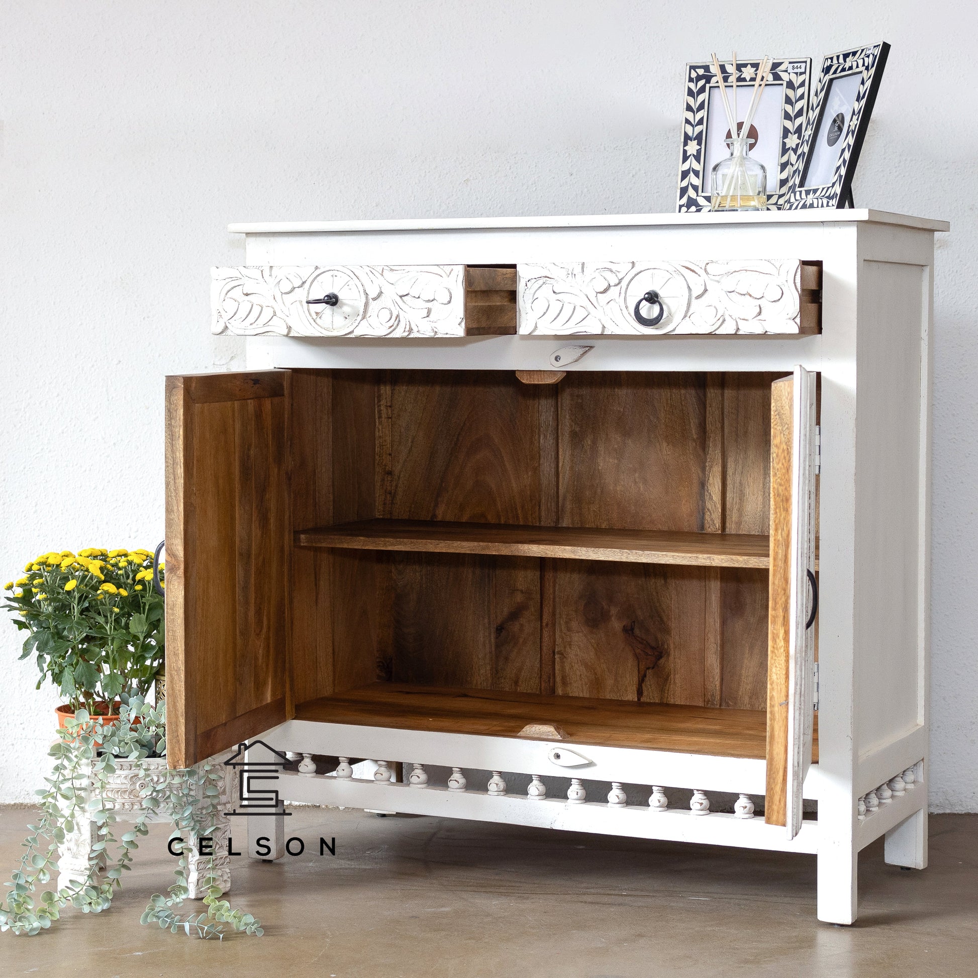 Anokhi Carved Wooden Cabinet