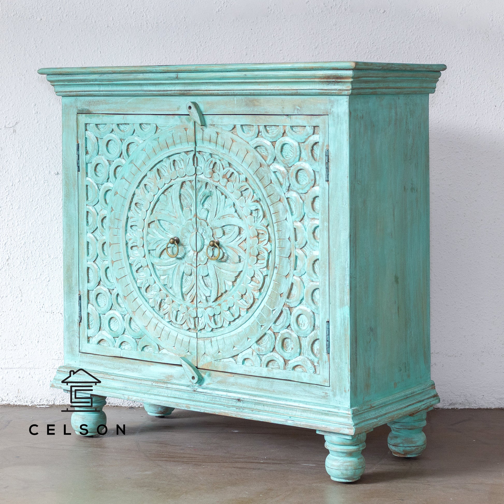 Jiya Carved Wooden Cabinet