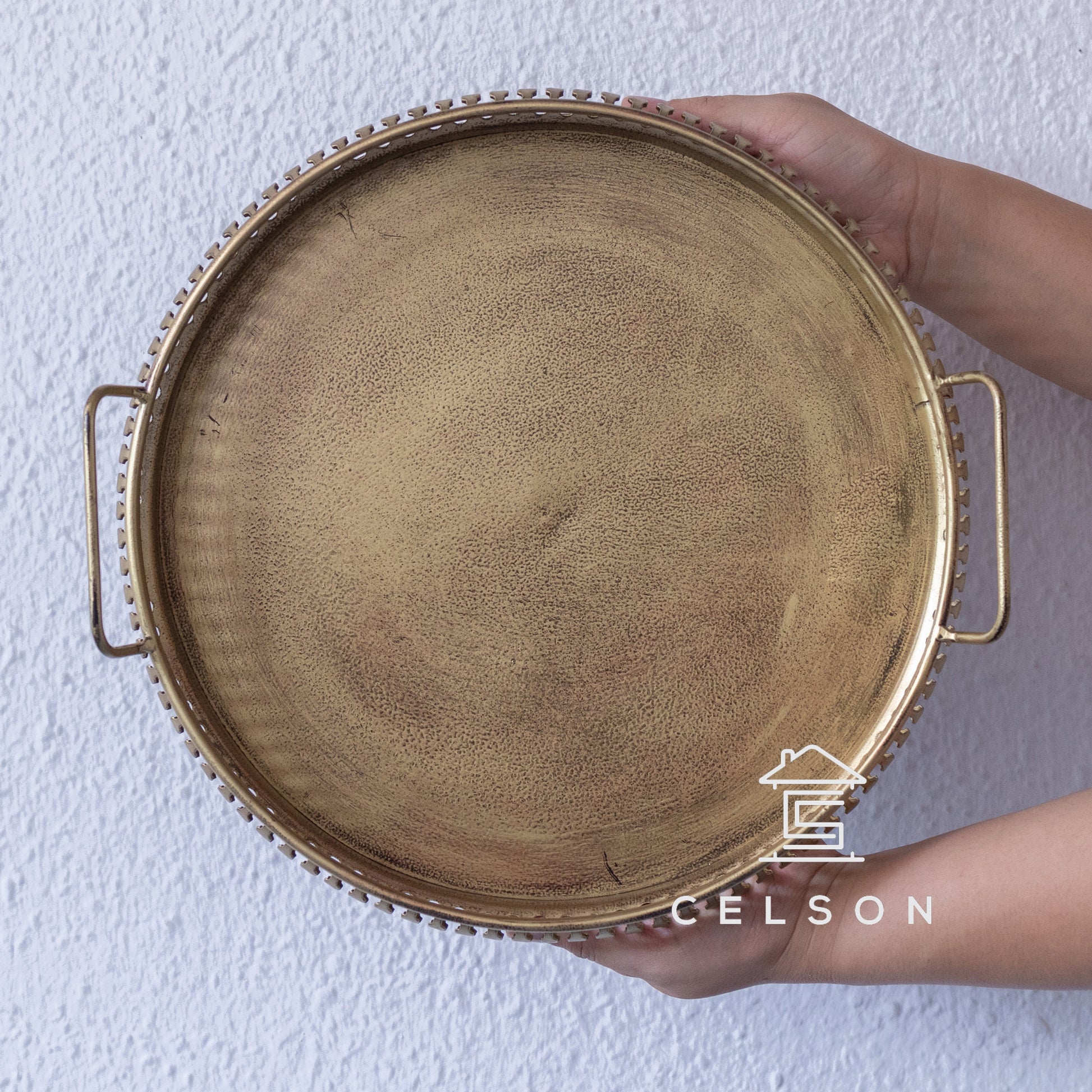 Yuna Brass Finish Tray