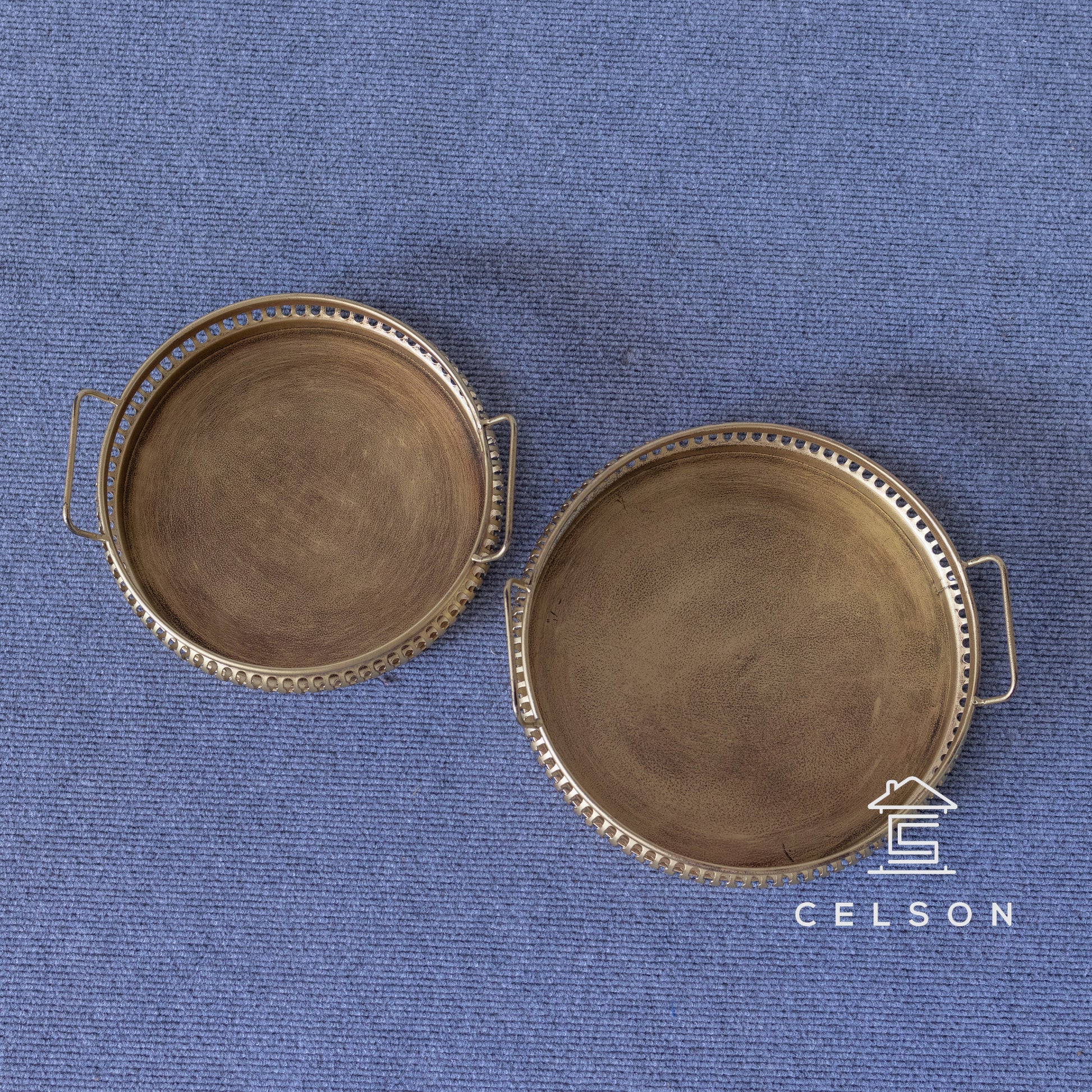 Yuna Brass Finish Tray