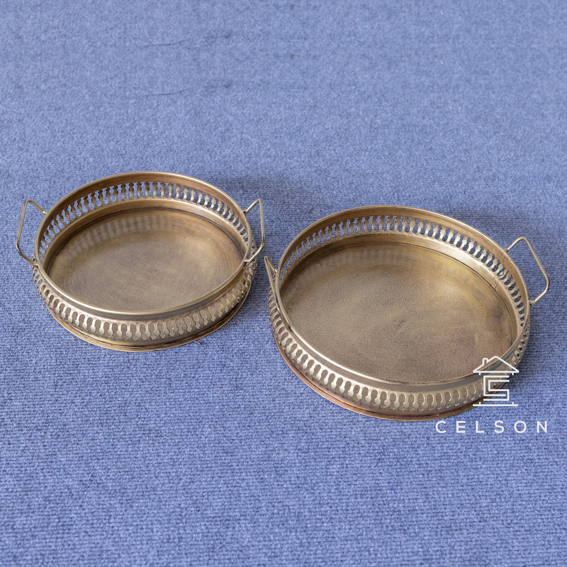 Yuna Brass Finish Tray