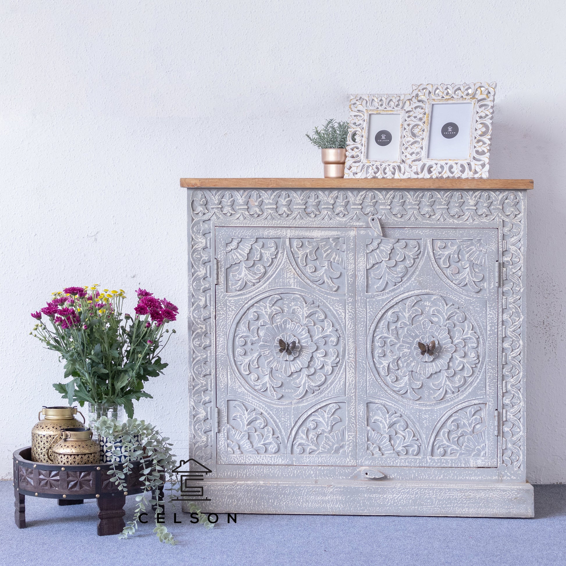 Paanki Carved Wooden Cabinet