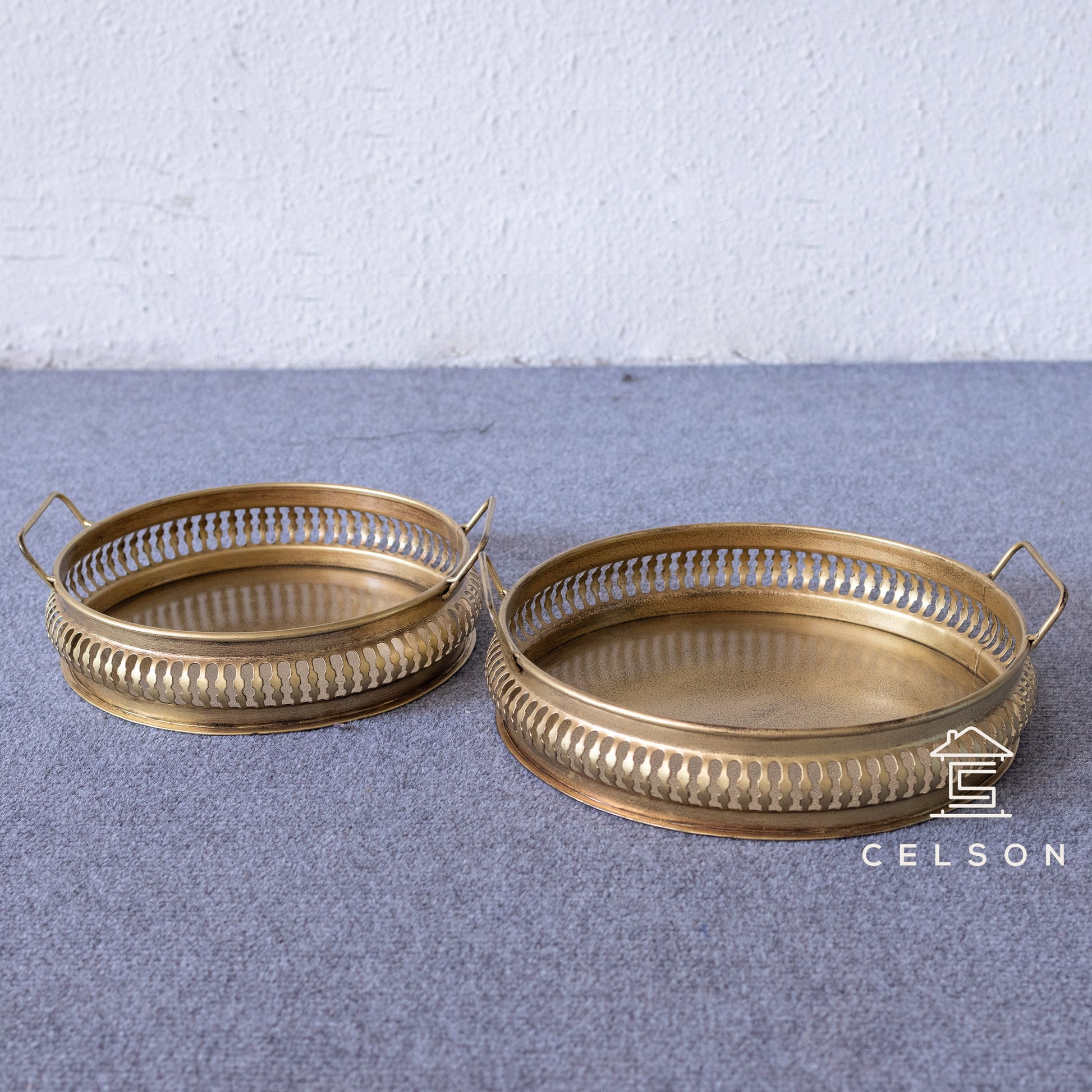 Yuna Brass Finish Tray