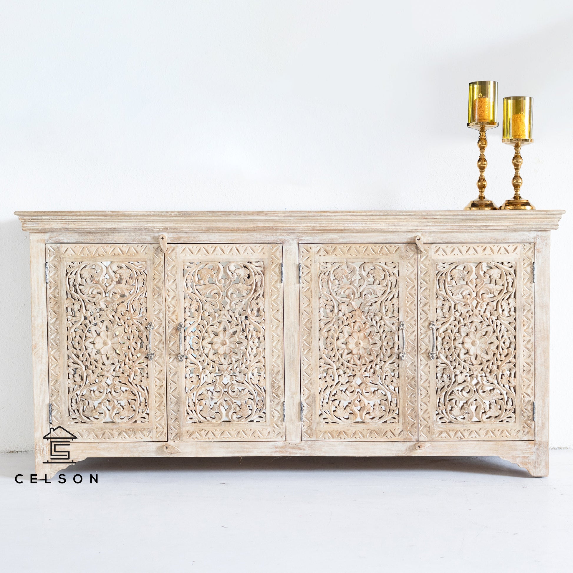Riva Hand Carved Wooden Sideboard