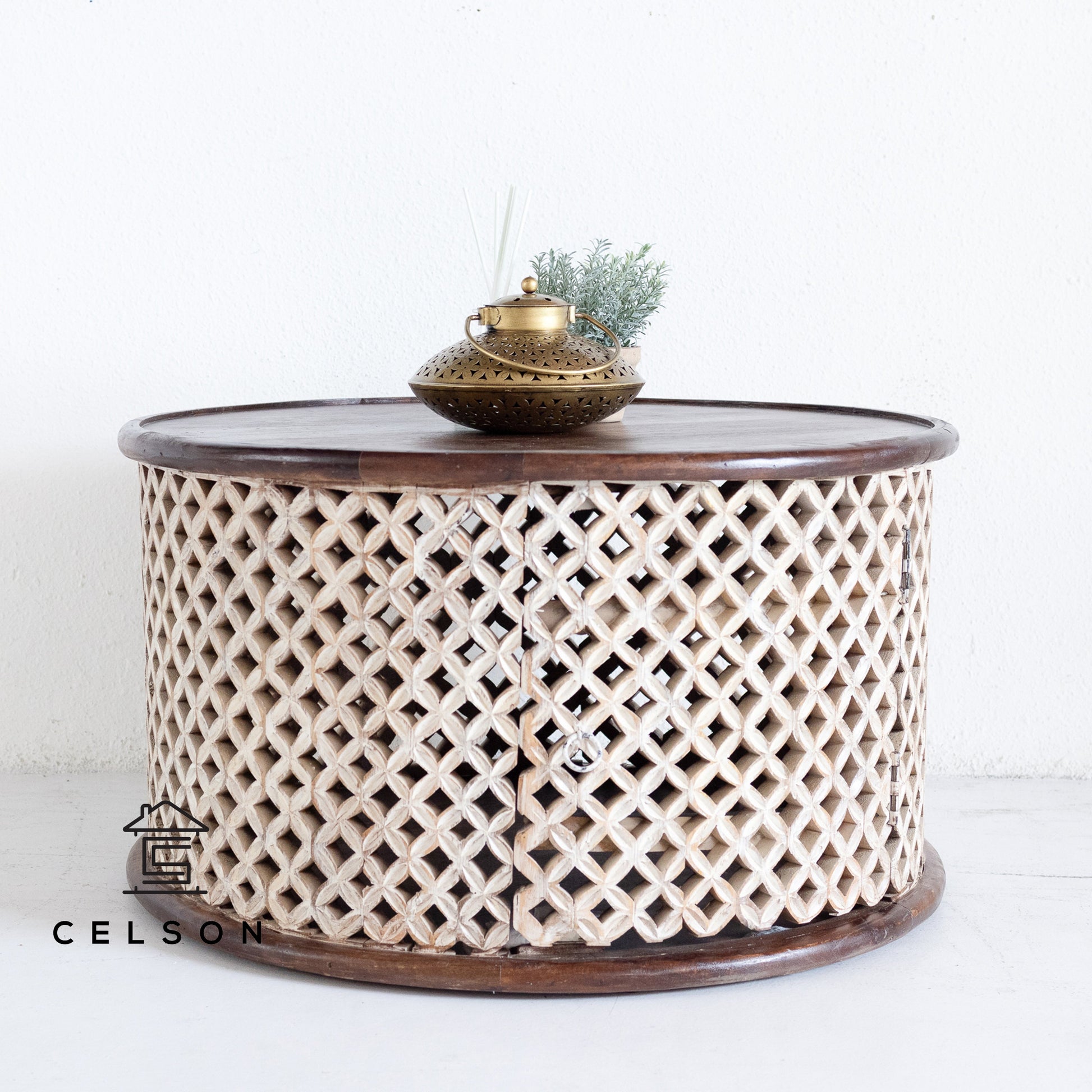 Sahiba Carved Wooden Coffee Table