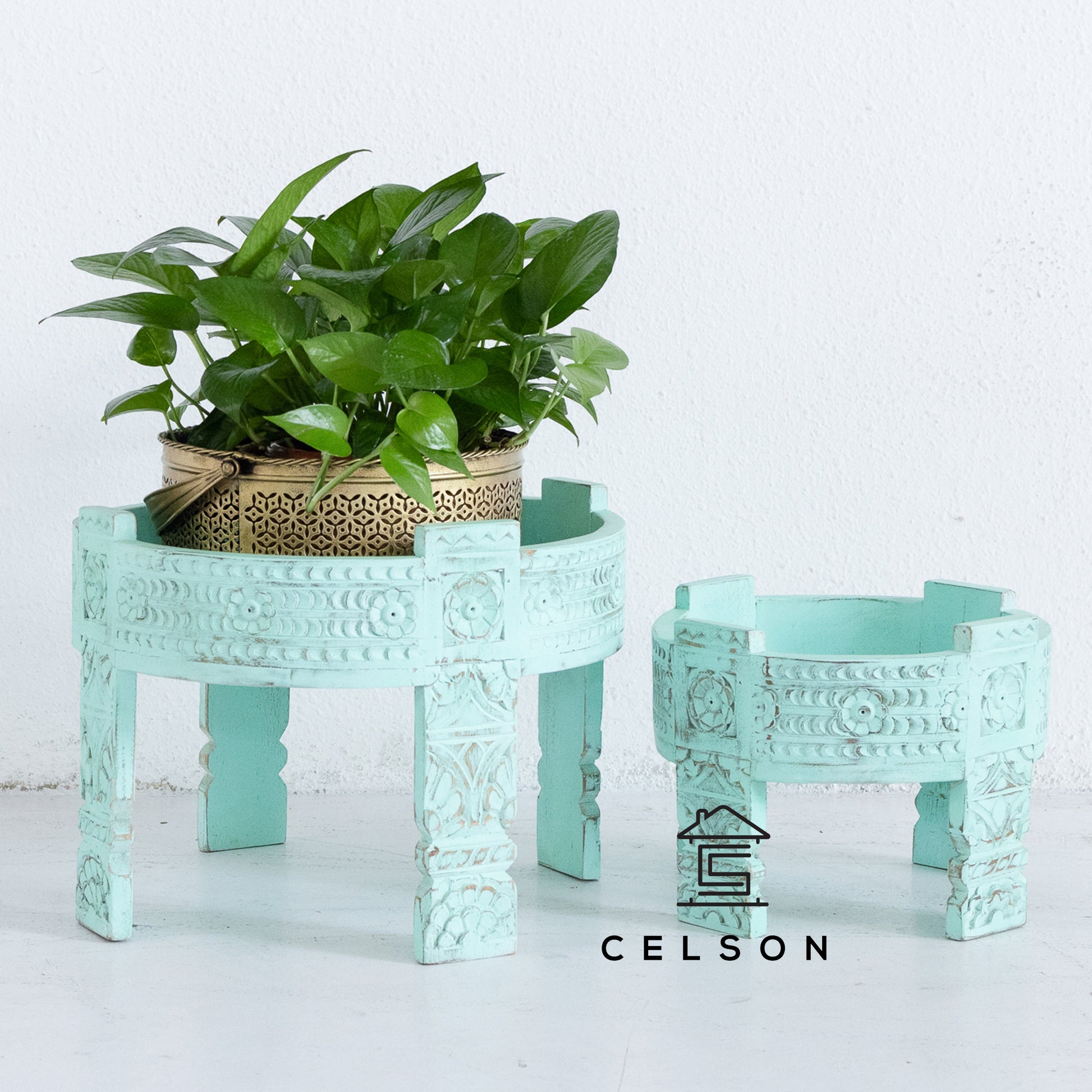 Hari Carved Chakki Table