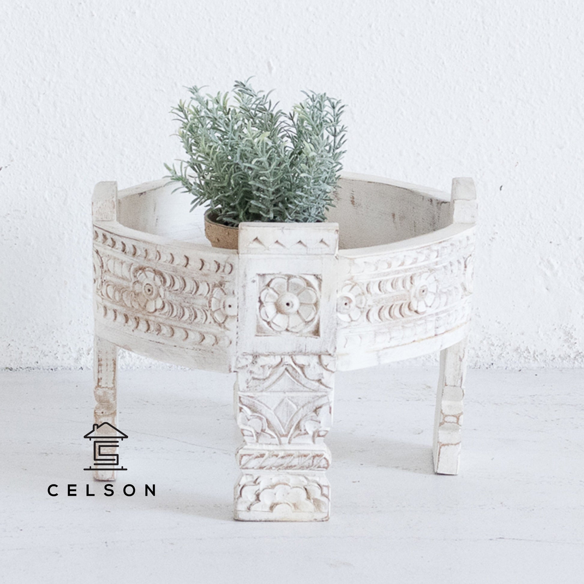 Hari Carved Chakki Table