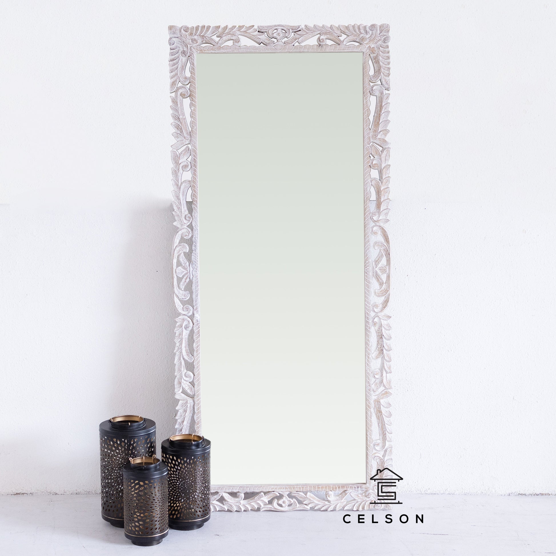 Kiyana Carved Distrssed Mirror