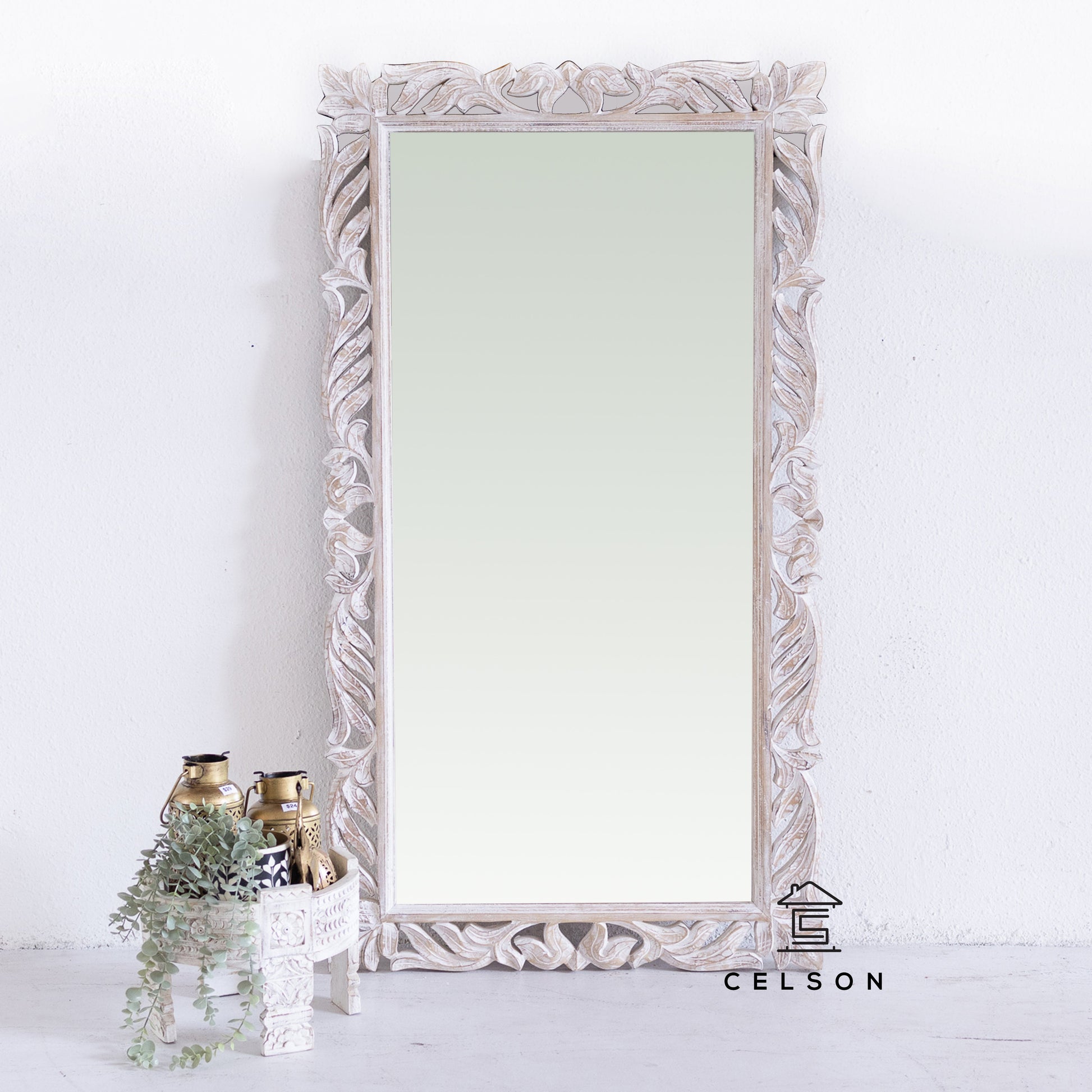 Kiyana Carved Distrssed Mirror
