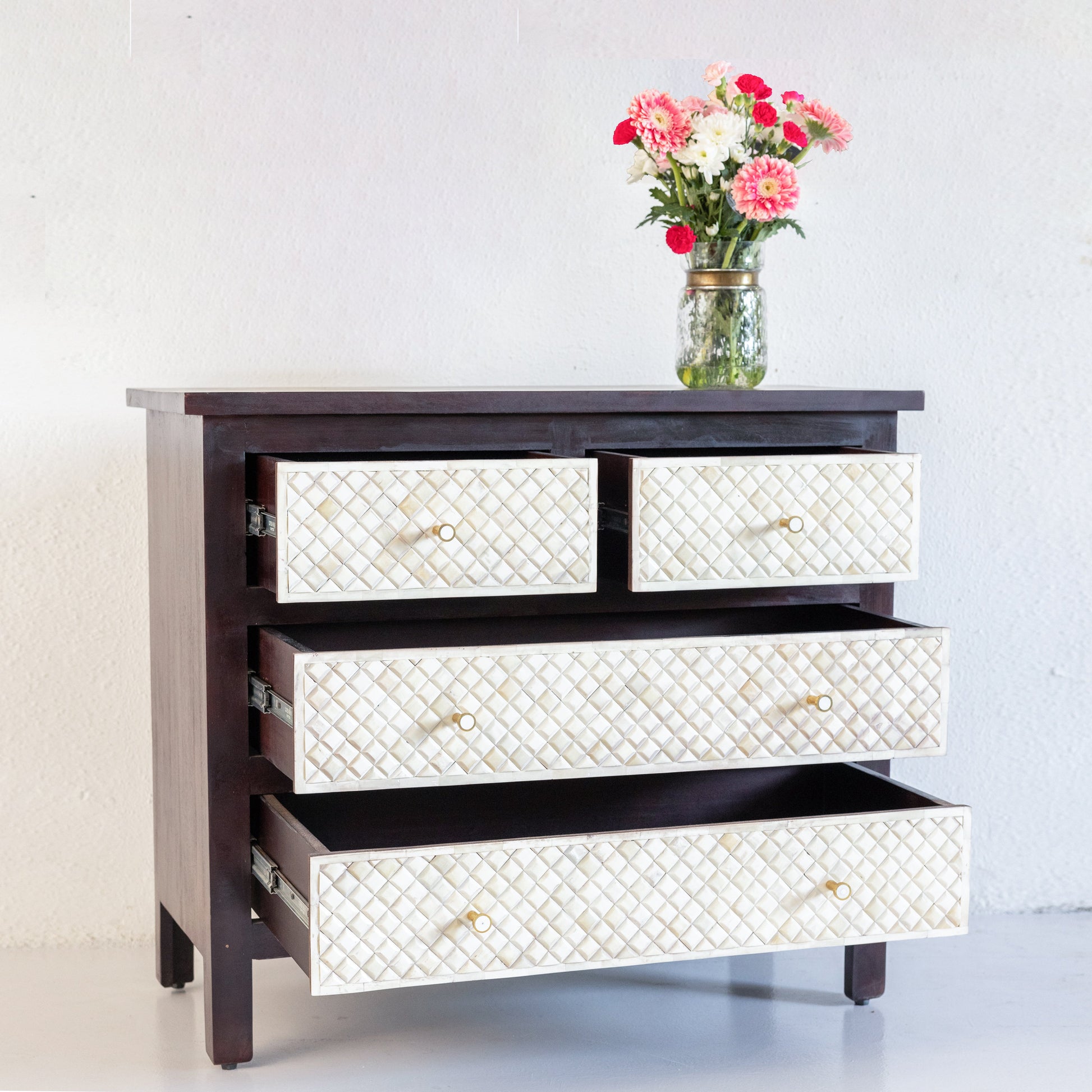 Ryan Wooden Carved Chest of drawer