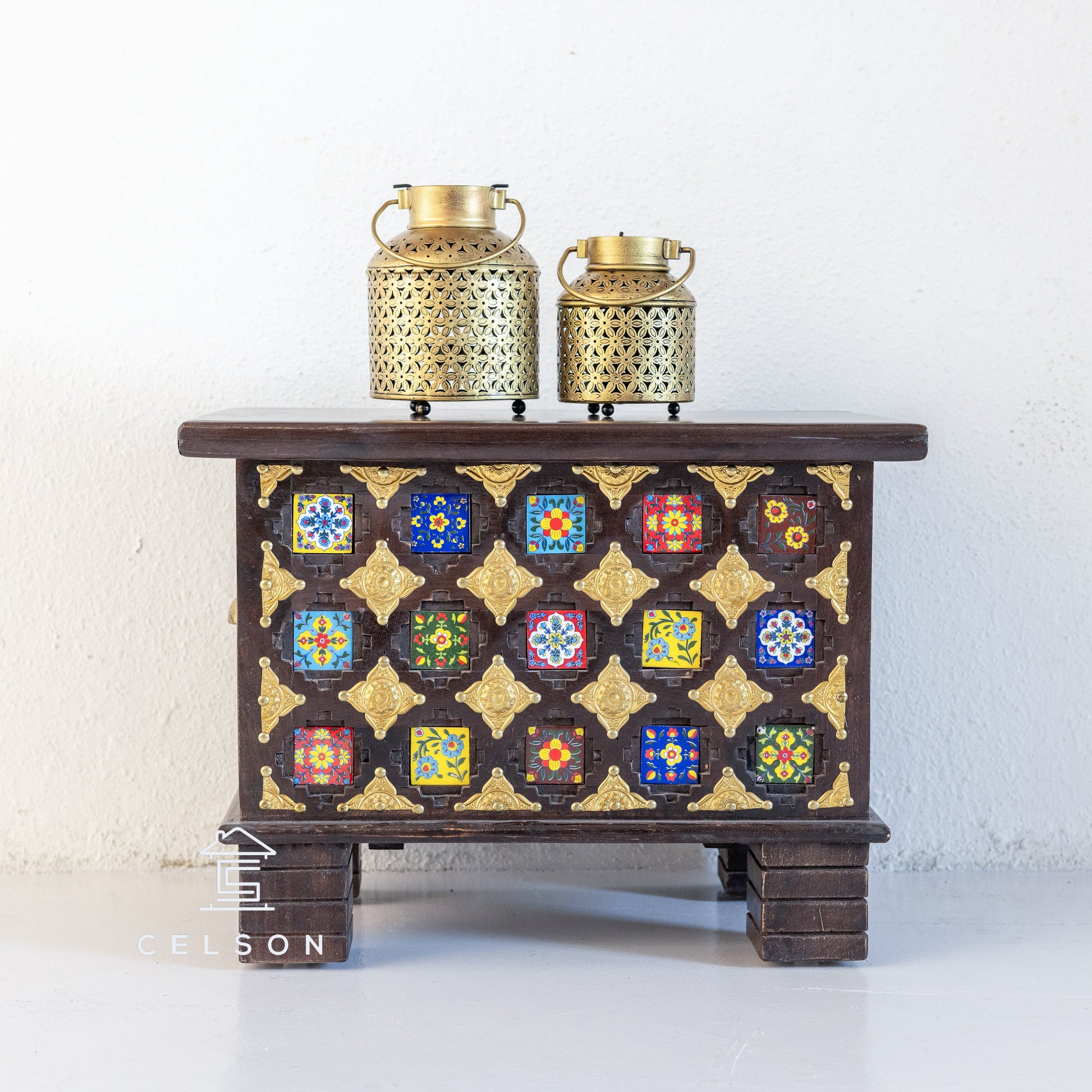 Yuvi Brass & Tile Heritage Trunk