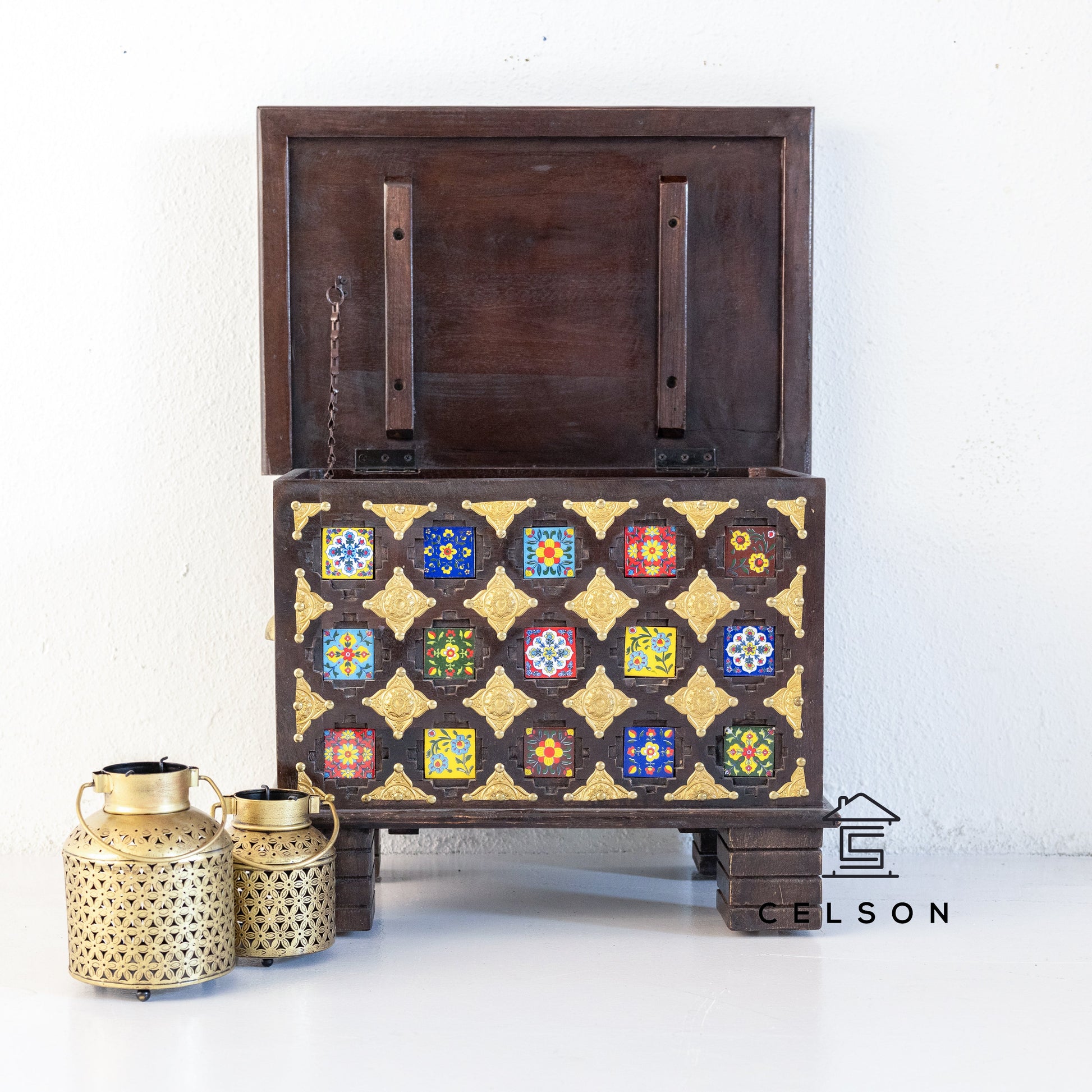 Yuvi Brass & Tile Heritage Trunk