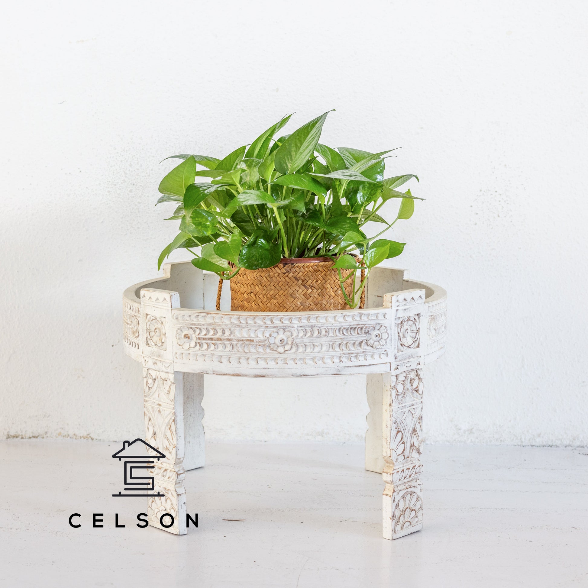 Hari Carved Chakki Table