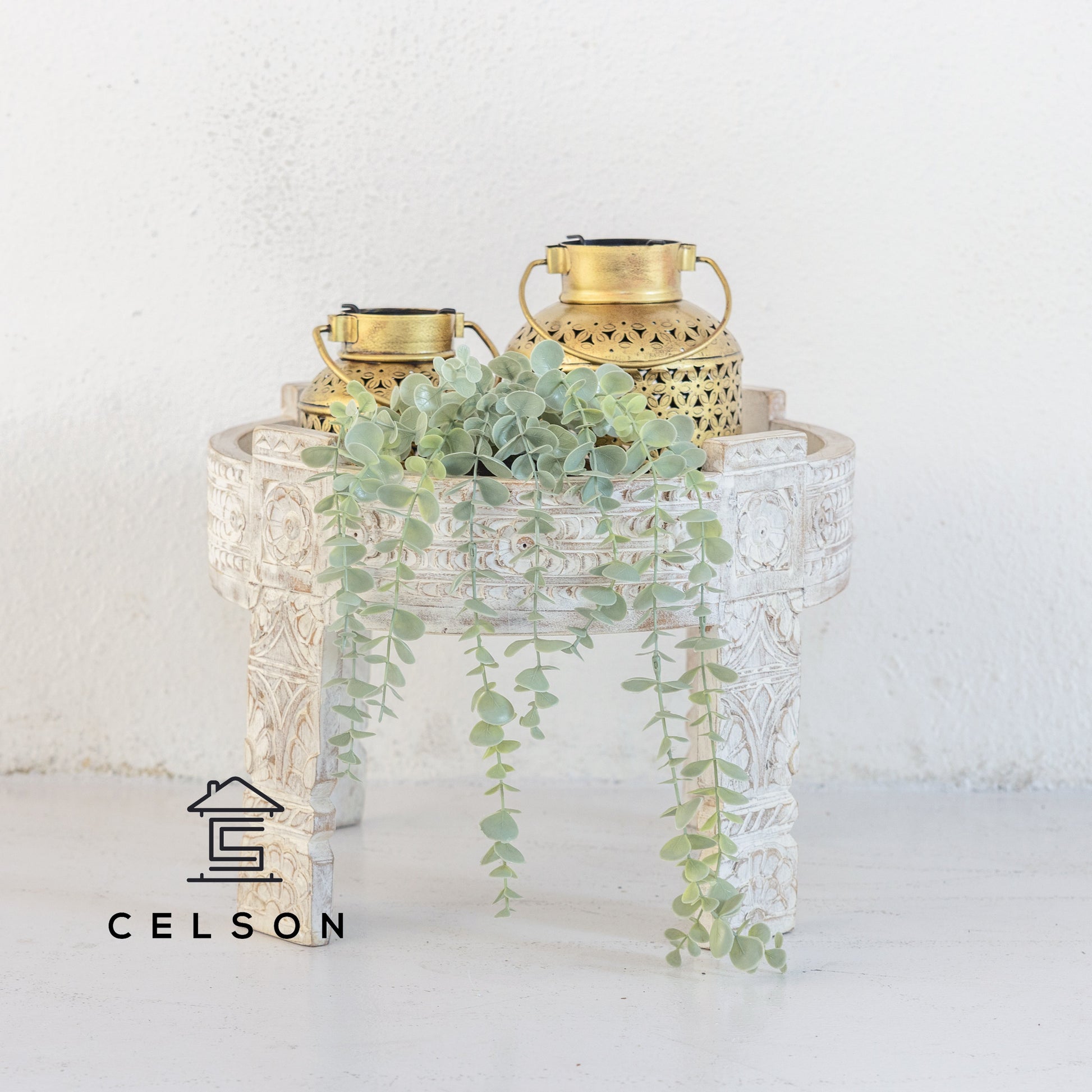 Hari Carved Chakki Table