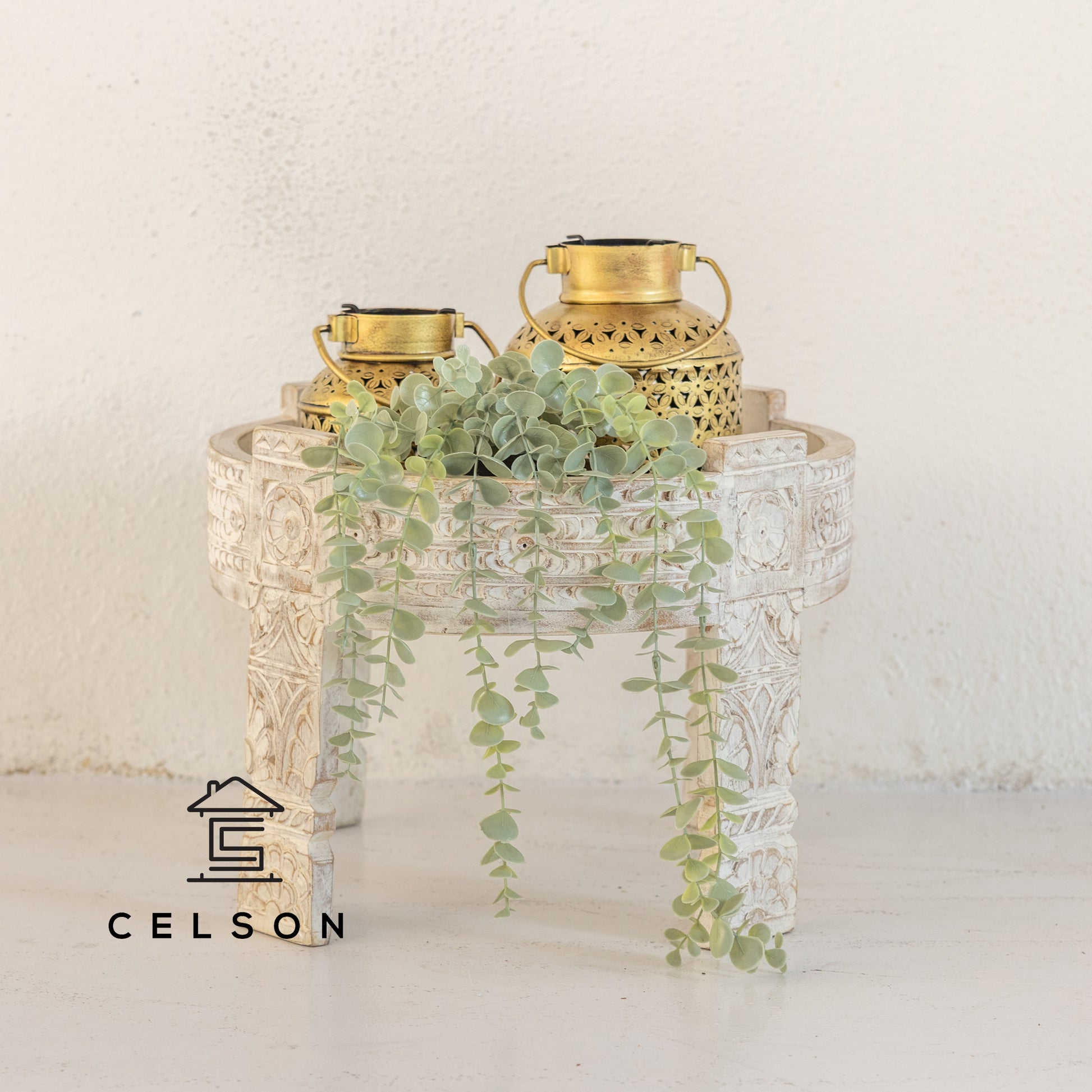 Hari Carved Chakki Table