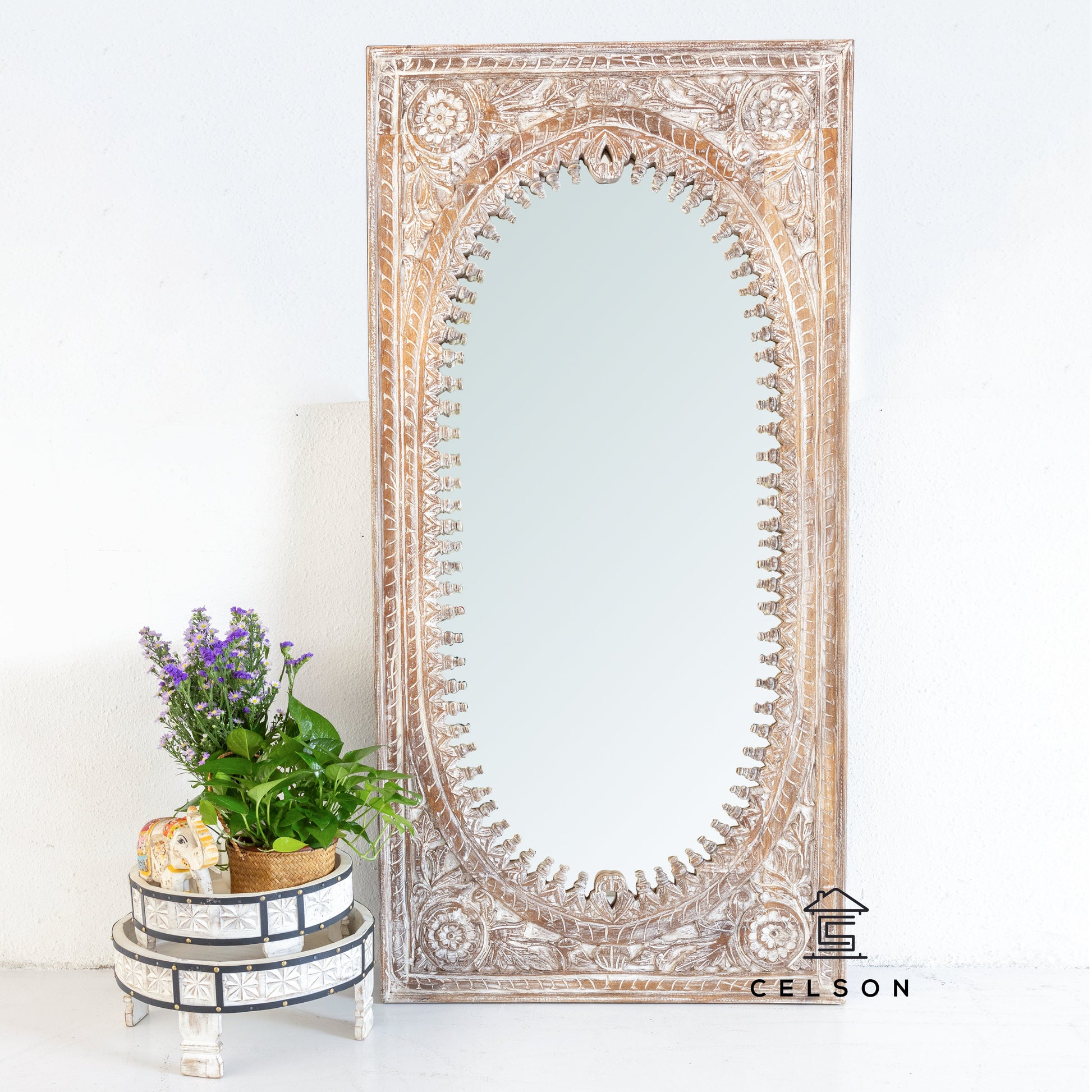 Utkarsh Hand Carved Mirror