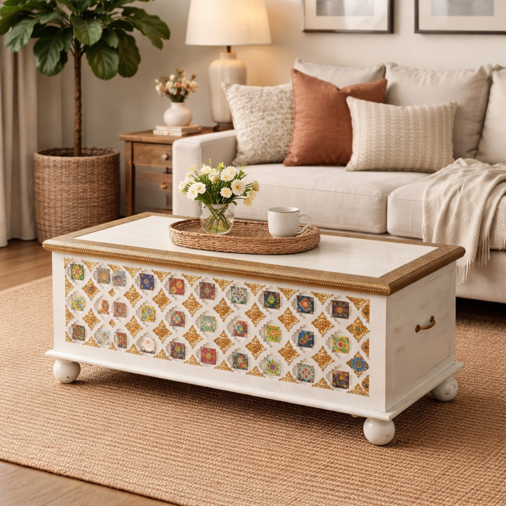 Zaynee Brass & Tile Heritage Trunk