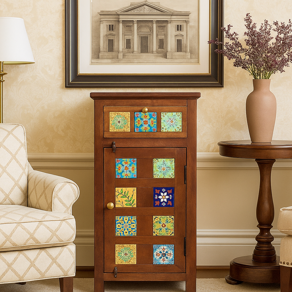 Shum Carved Tile Chest