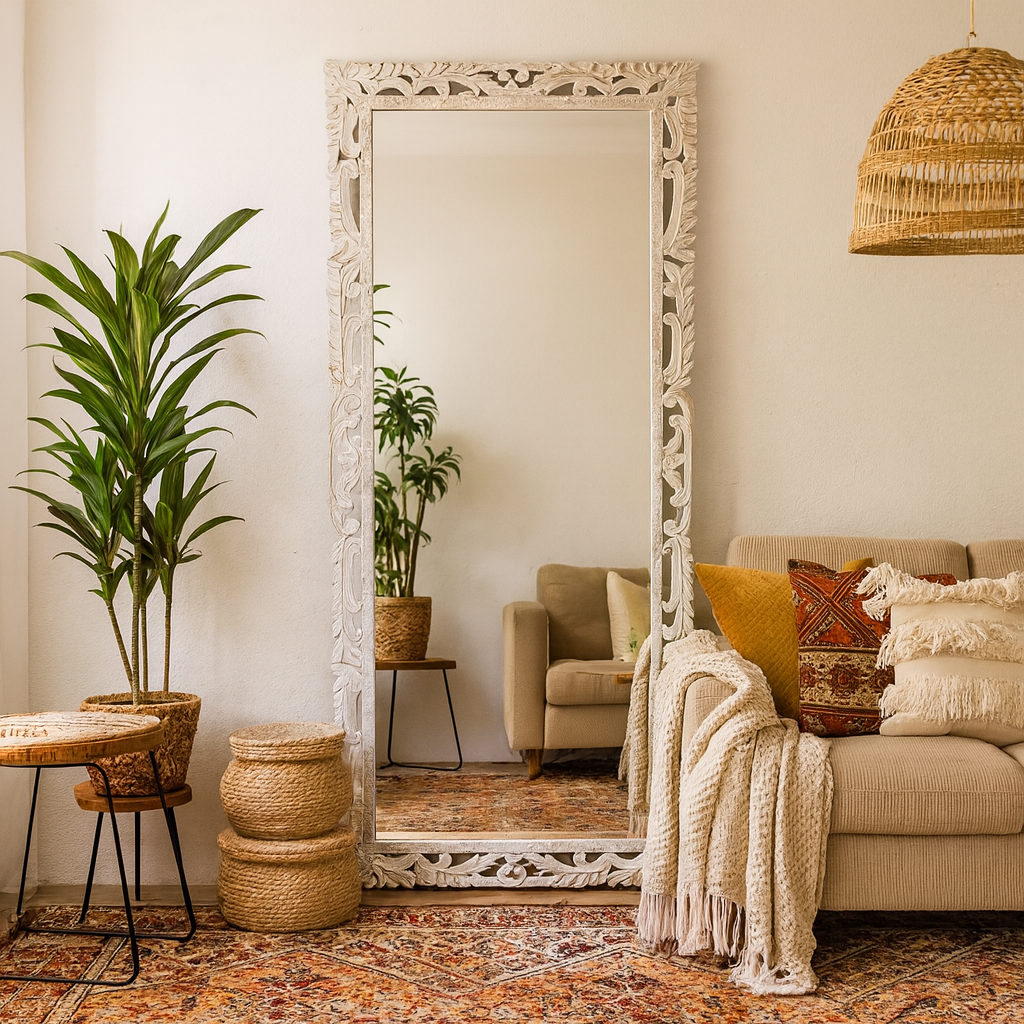 Kiyana Carved Distrssed Mirror