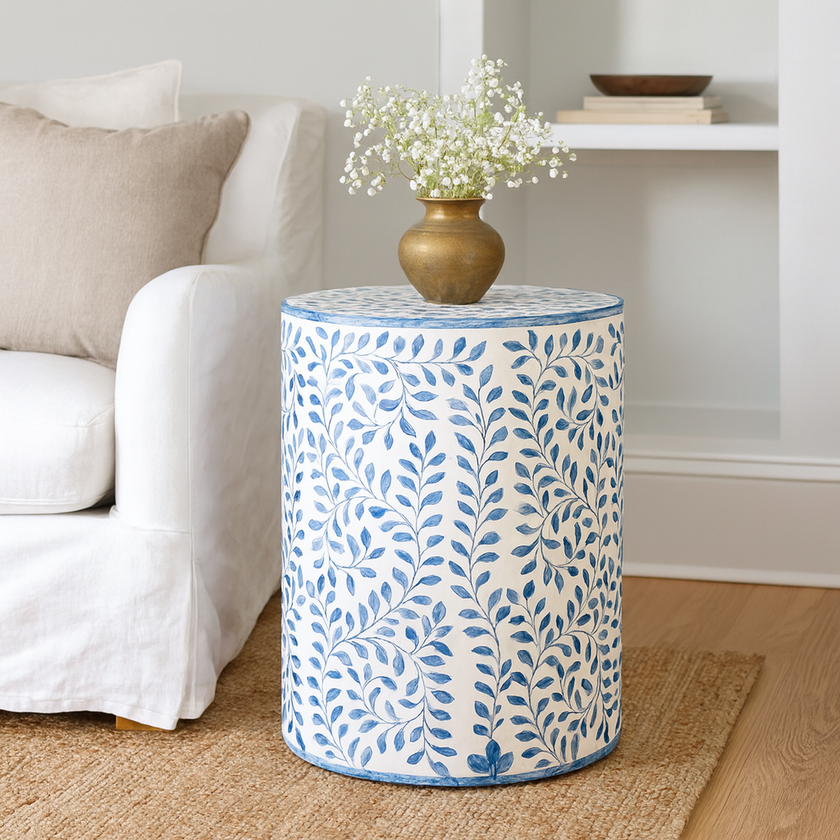 Boris Bone Inlay Stool