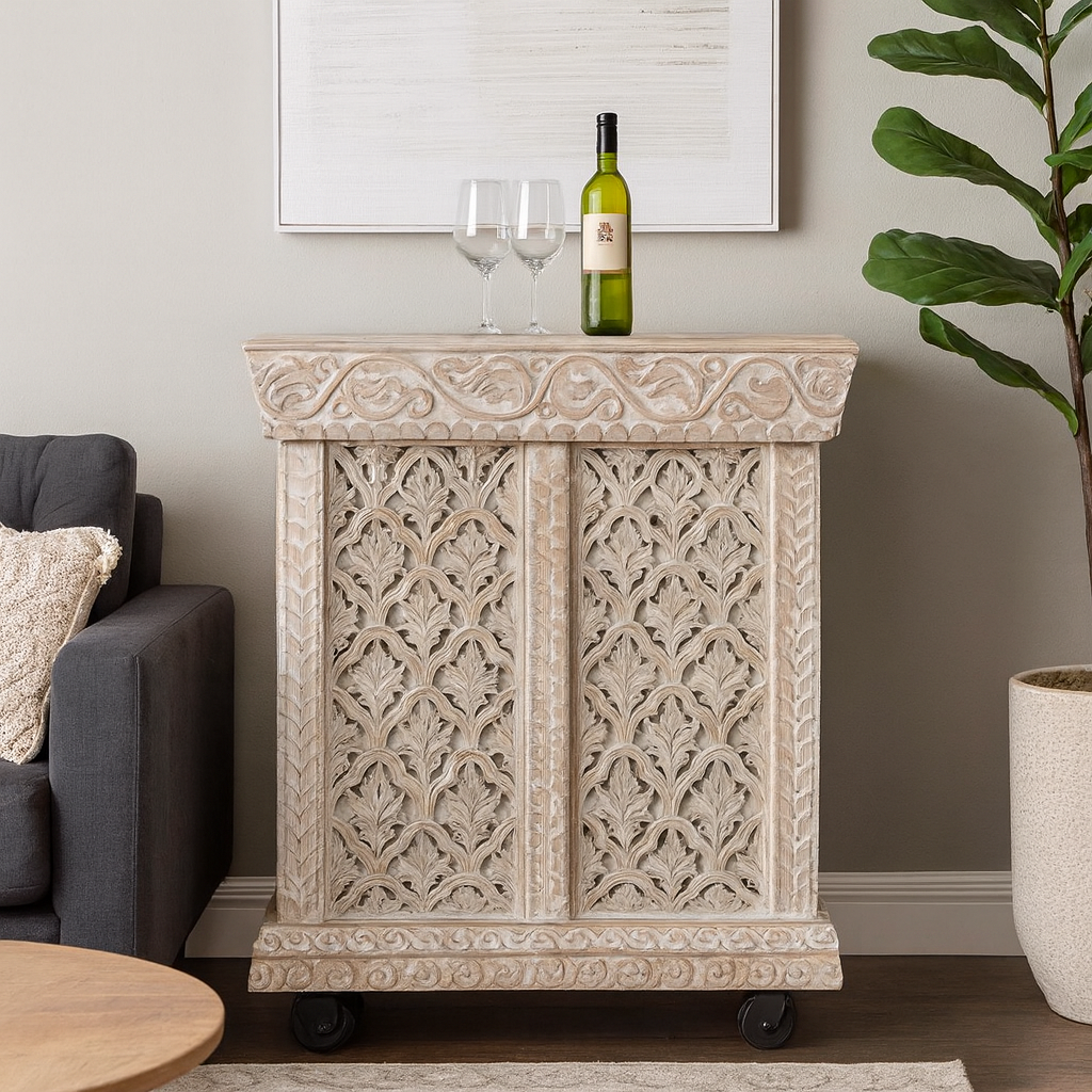 Devin Wooden Bar Cabinet