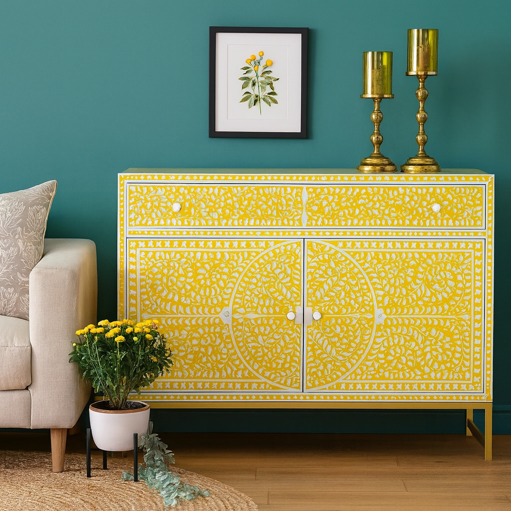 Sara Mother of Pearl Inlay Chest of Drawer