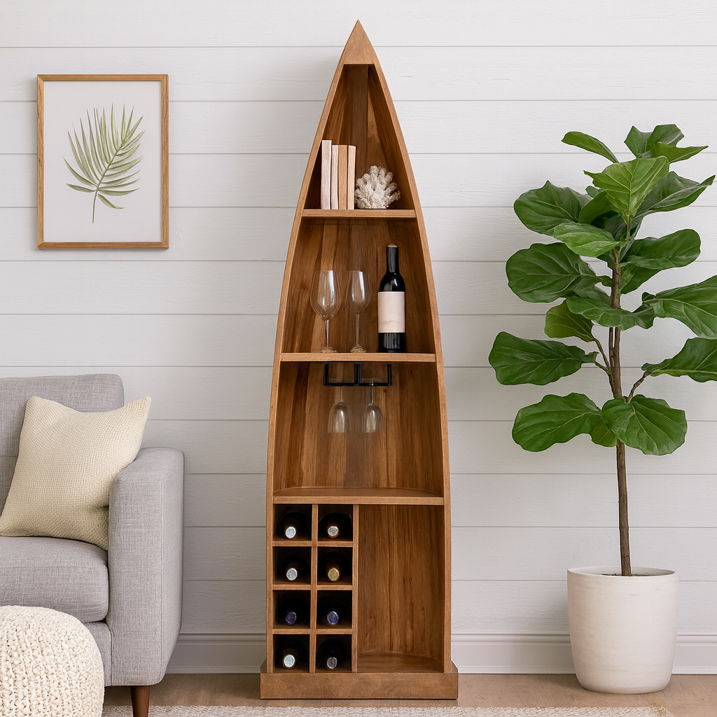 Halras Wooden Bar Cabinet