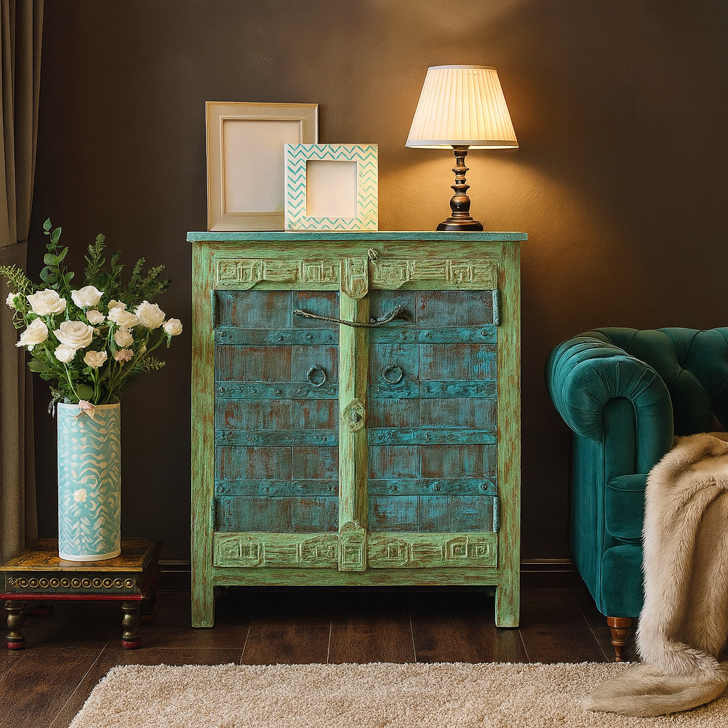 Moorer Carved Wooden Cabinet