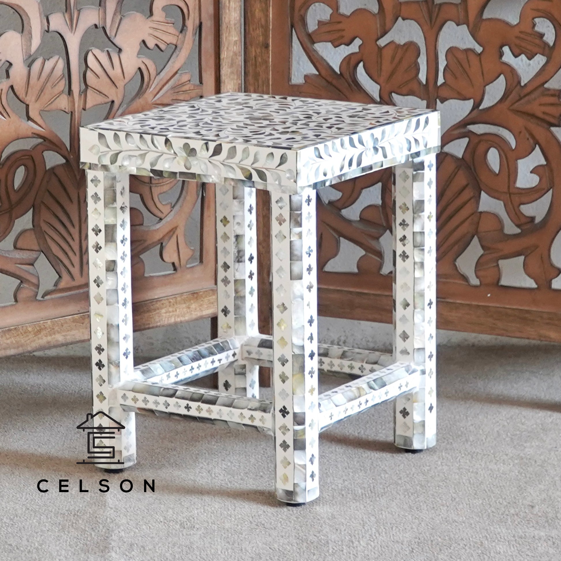 Susan Mother of Pearl Inlay Side Table