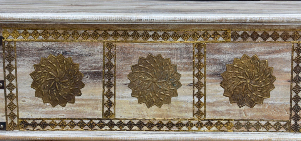 Kemi Carved Wooden Storage Trunk