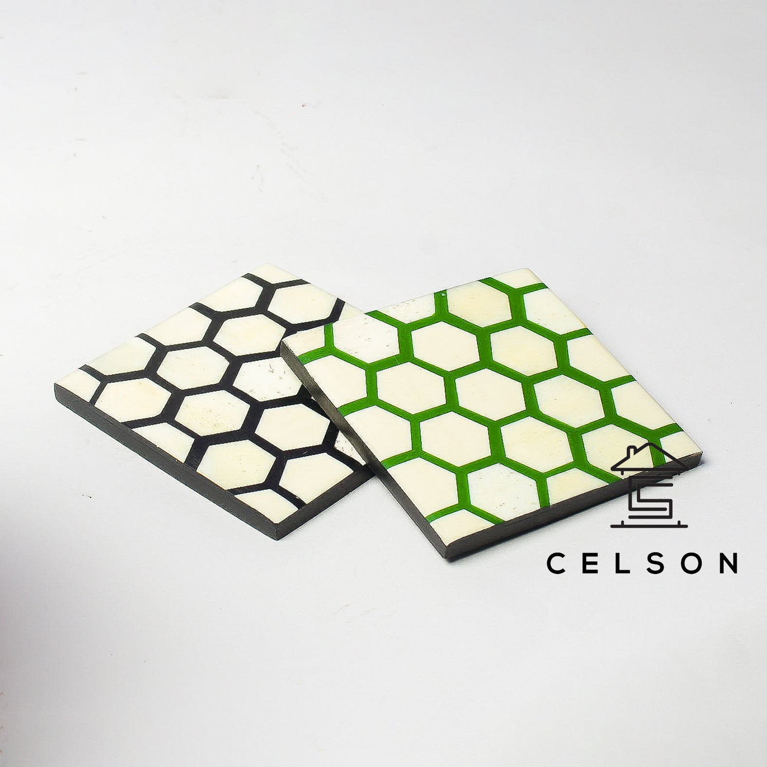 Honey Bone Inlay Coasters