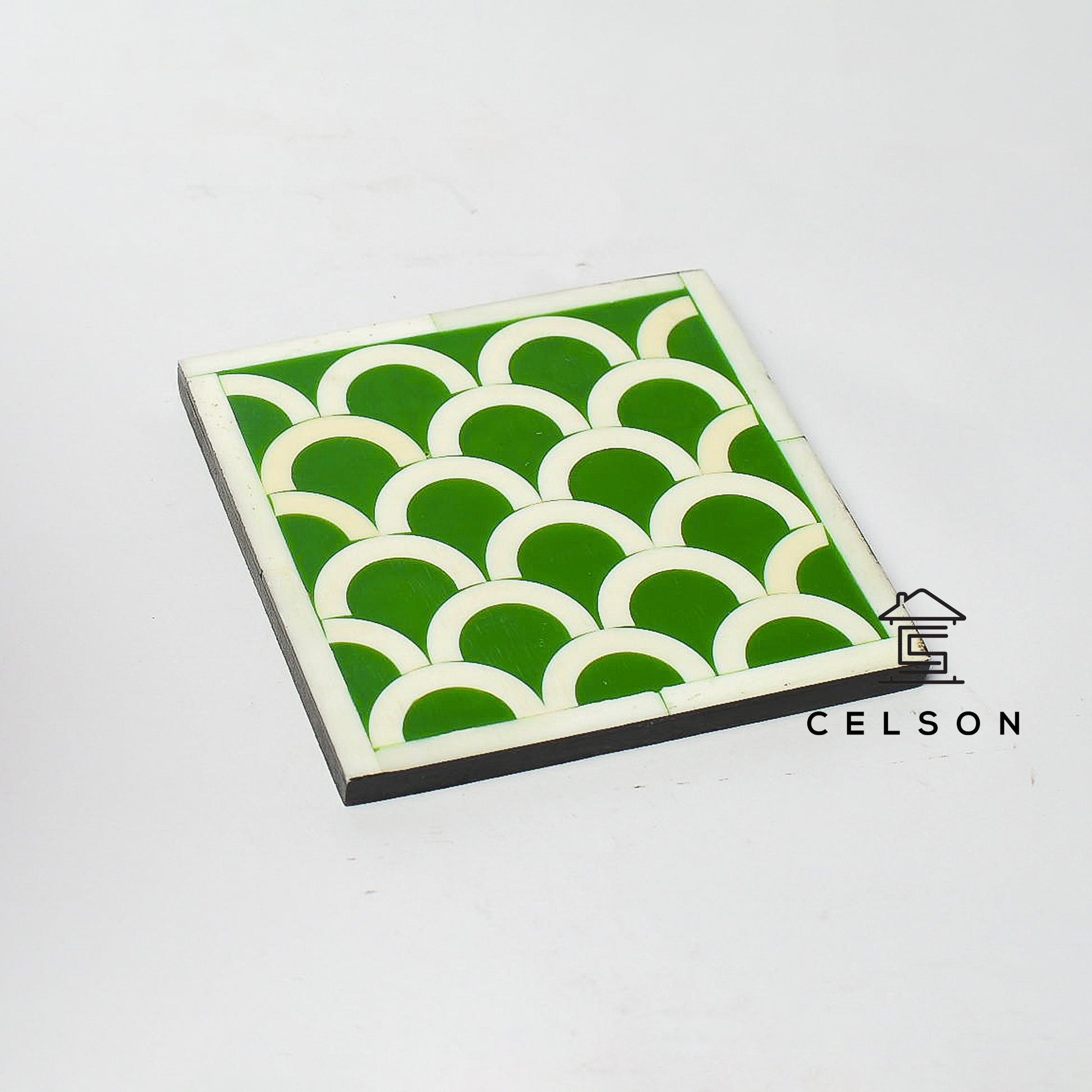 Fish Scale Bone Inlay Coaster