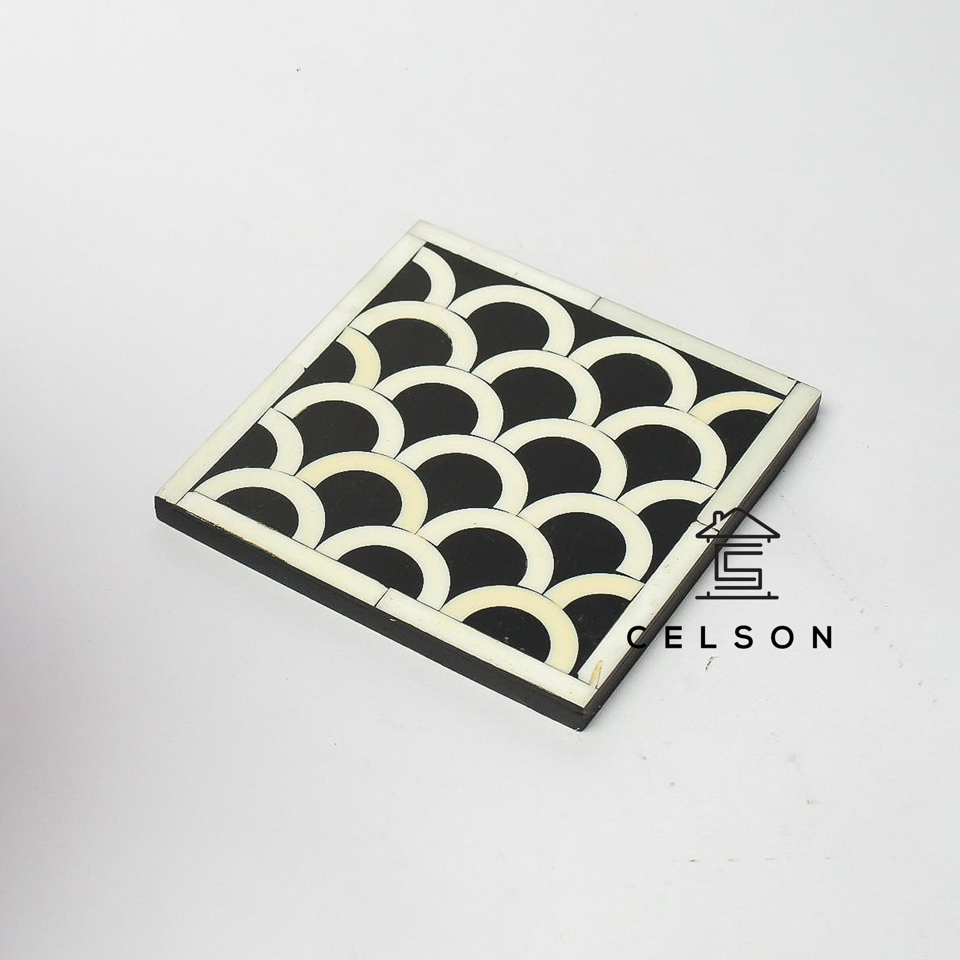 Fish Scale Bone Inlay Coaster