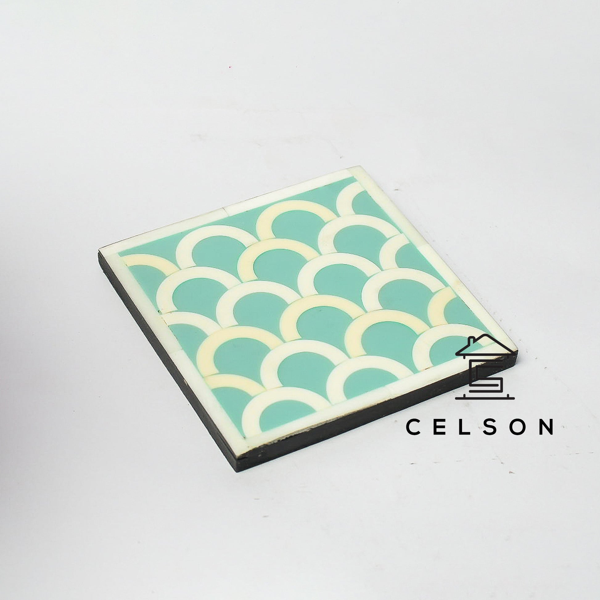 Fish Scale Bone Inlay Coaster