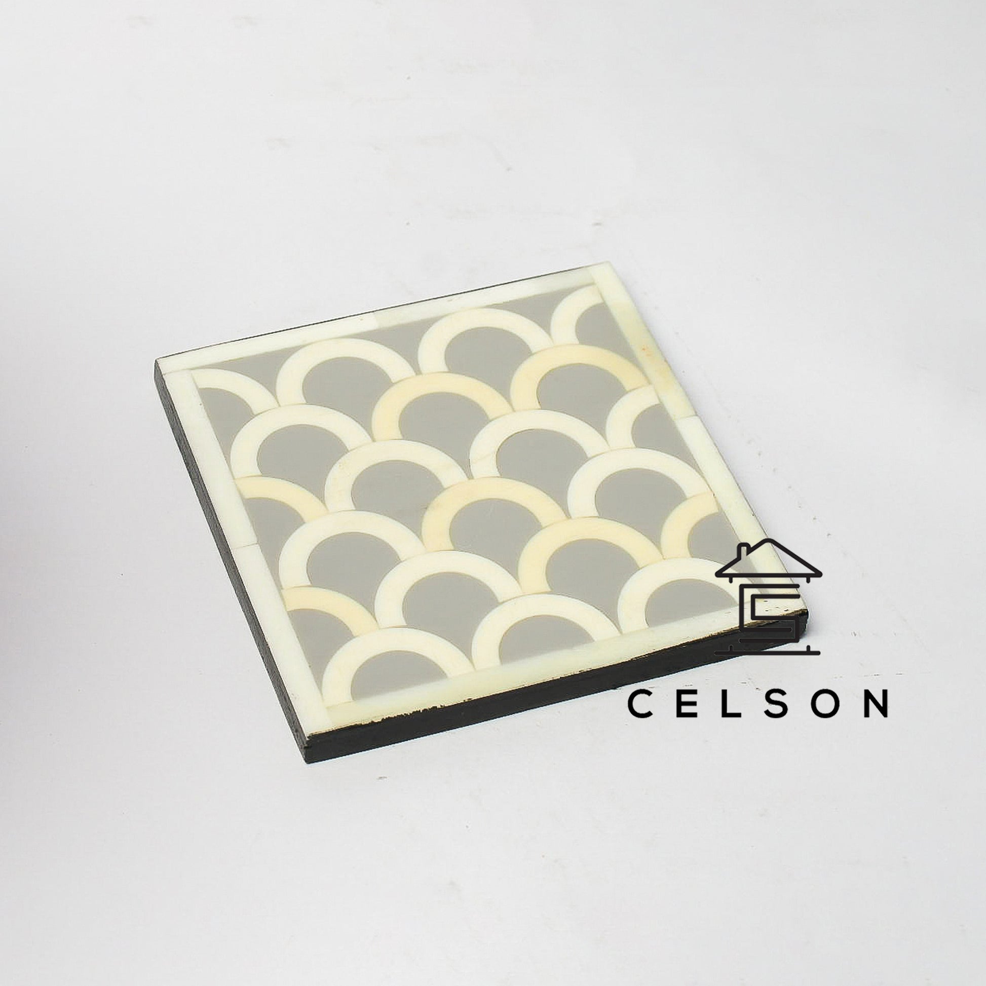 Fish Scale Bone Inlay Coaster