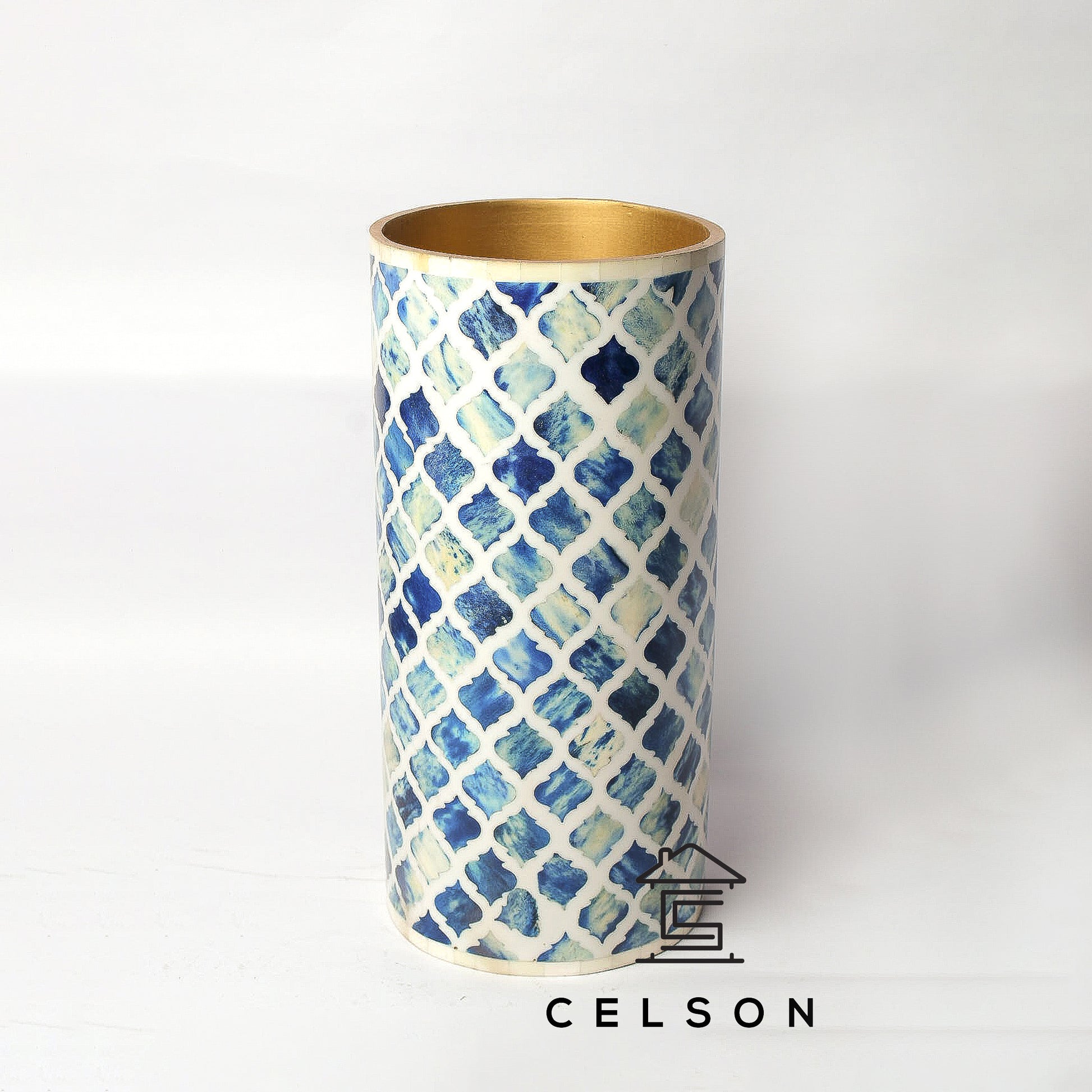 Amelia Bone Inlay Vase