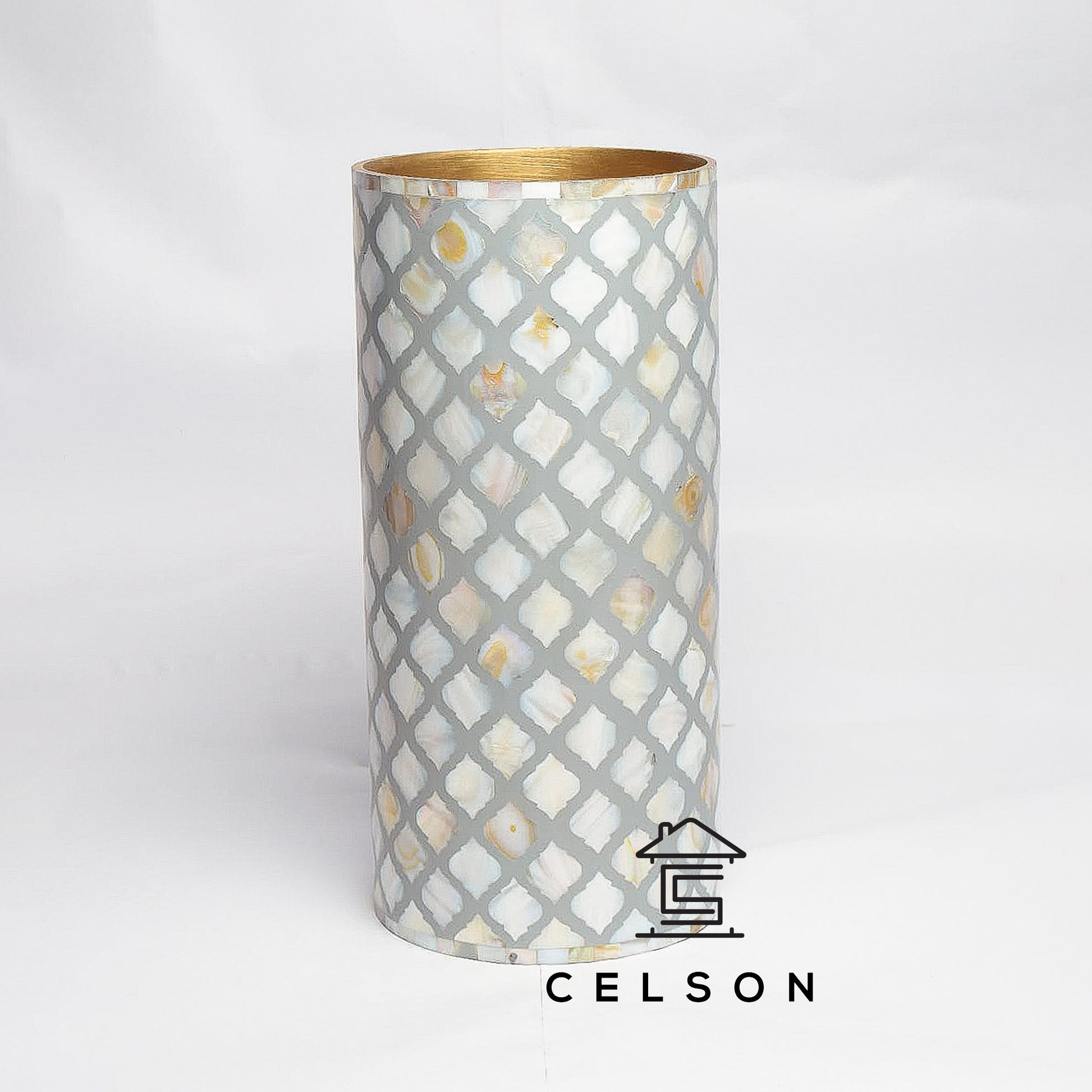 Alira Mother Of Pearl Inlay Vase