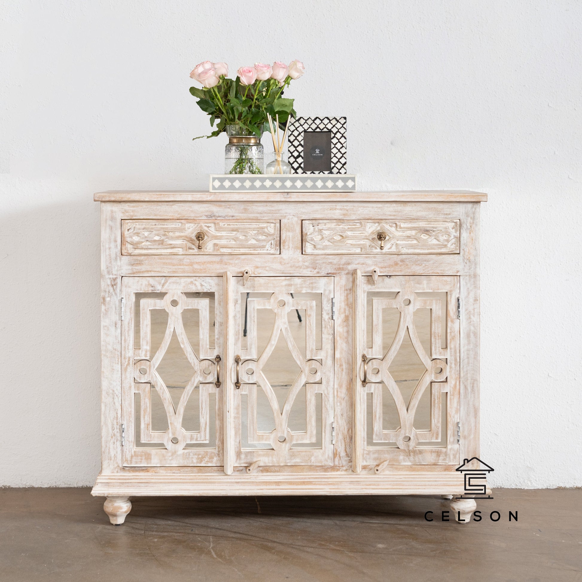 Jade Carved Wooden Chest