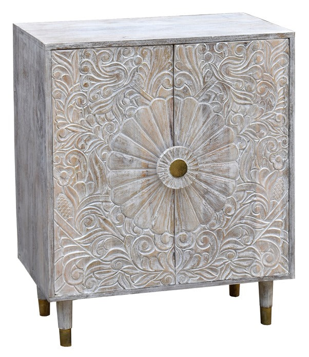 Farren Carved Wooden Cabinet