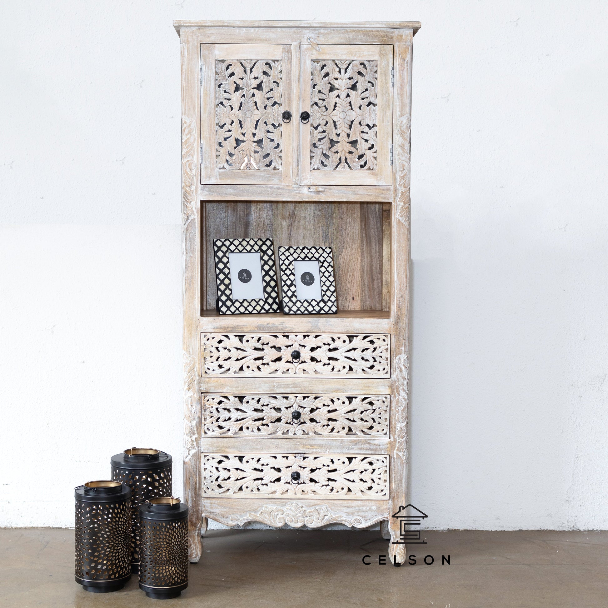 Amory Hand Carved Cabinet